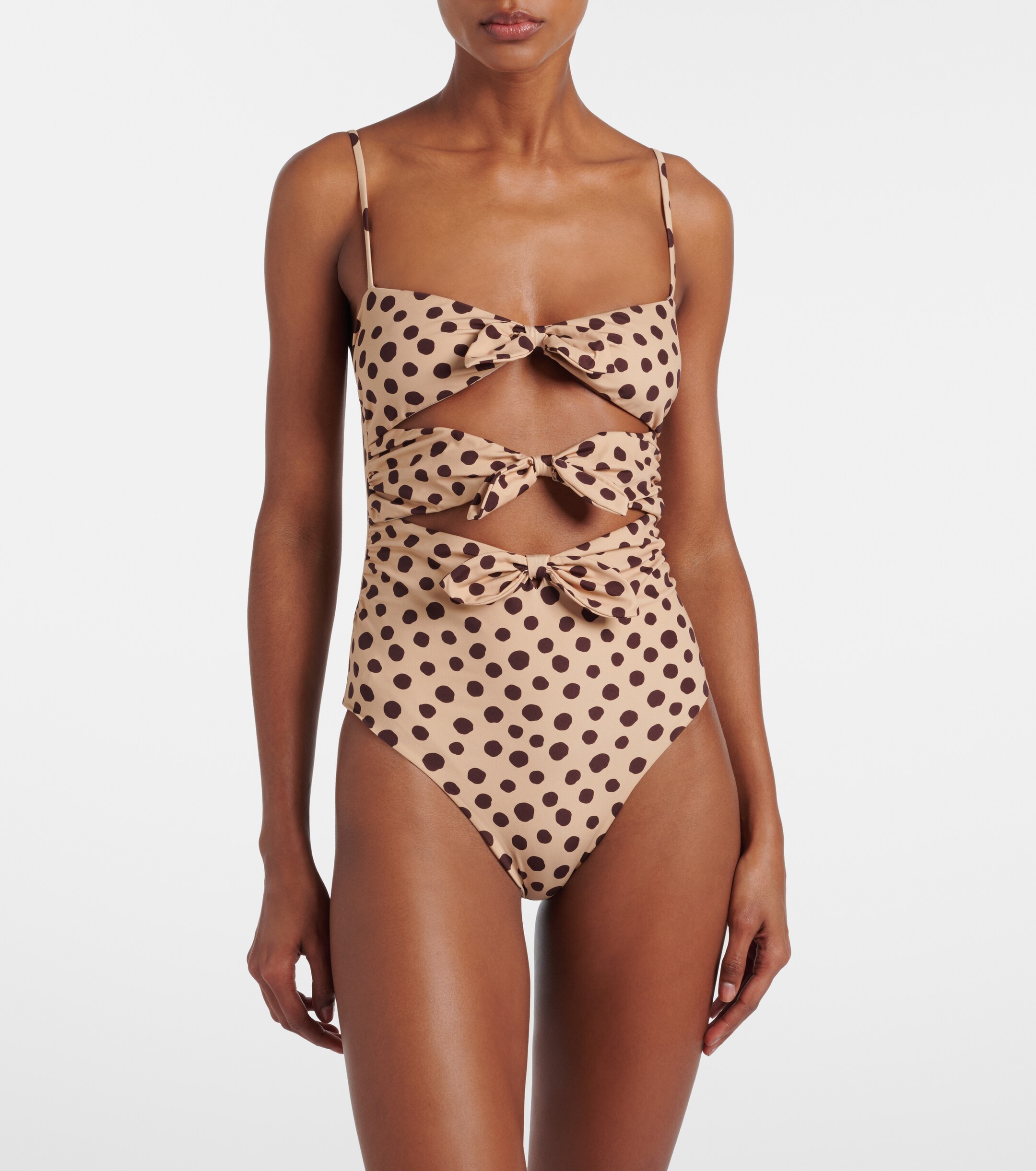 Valentino Garavani Valentino Garavani Polka-dot cutout swimsuit