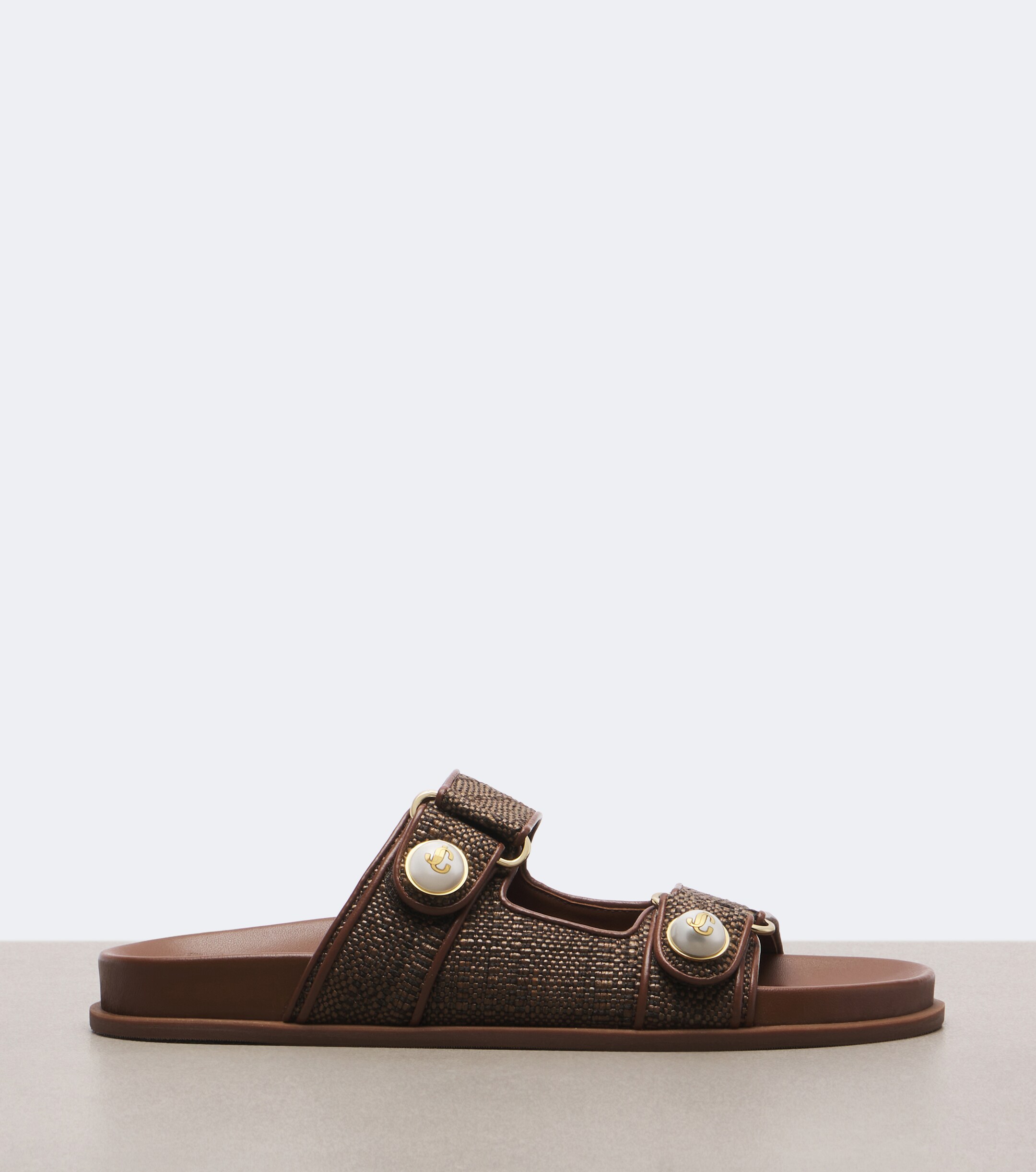 JIMMY CHOO Jimmy Choo Fayence raffia-effect sandals