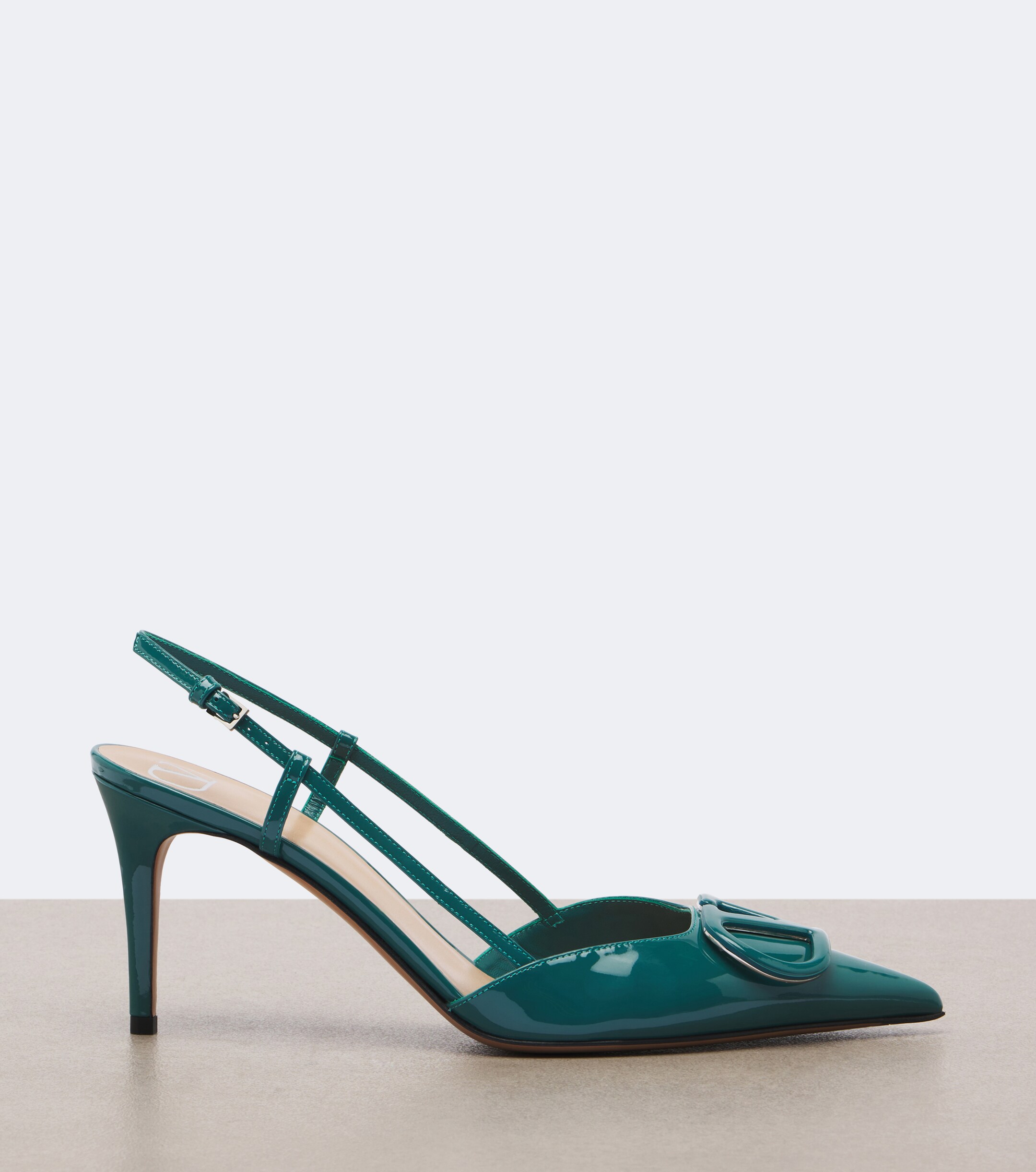 Valentino Garavani Valentino Garavani VLogo patent leather slingback pumps
