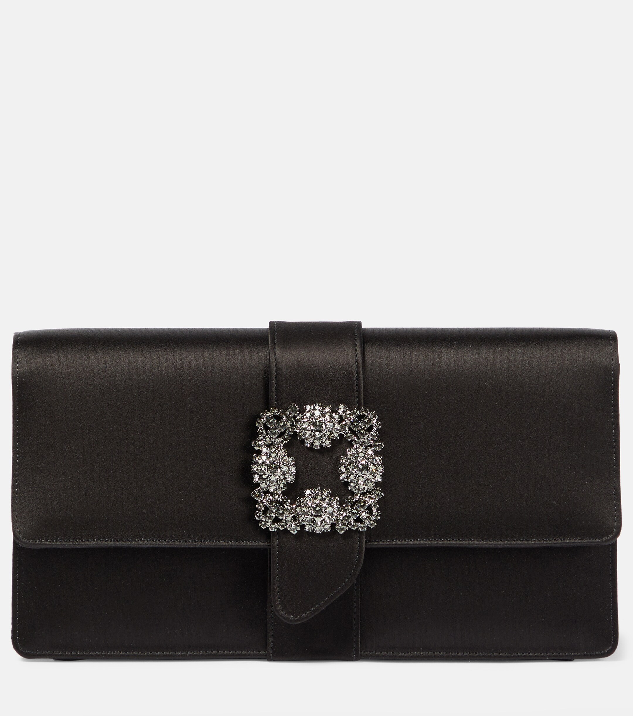 MANOLO BLAHNIK Capri embellished satin clutch