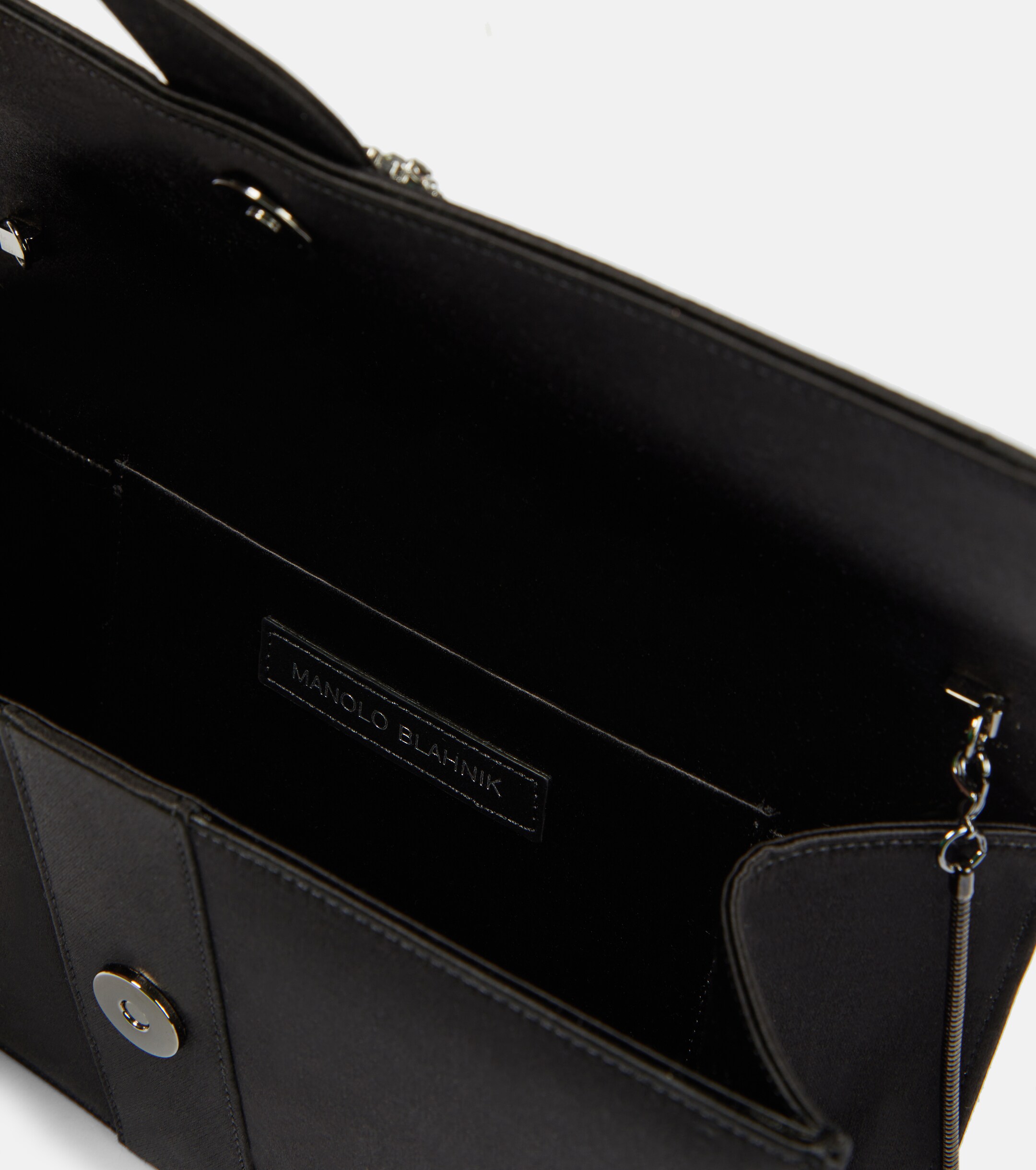 MANOLO BLAHNIK Capri embellished satin clutch