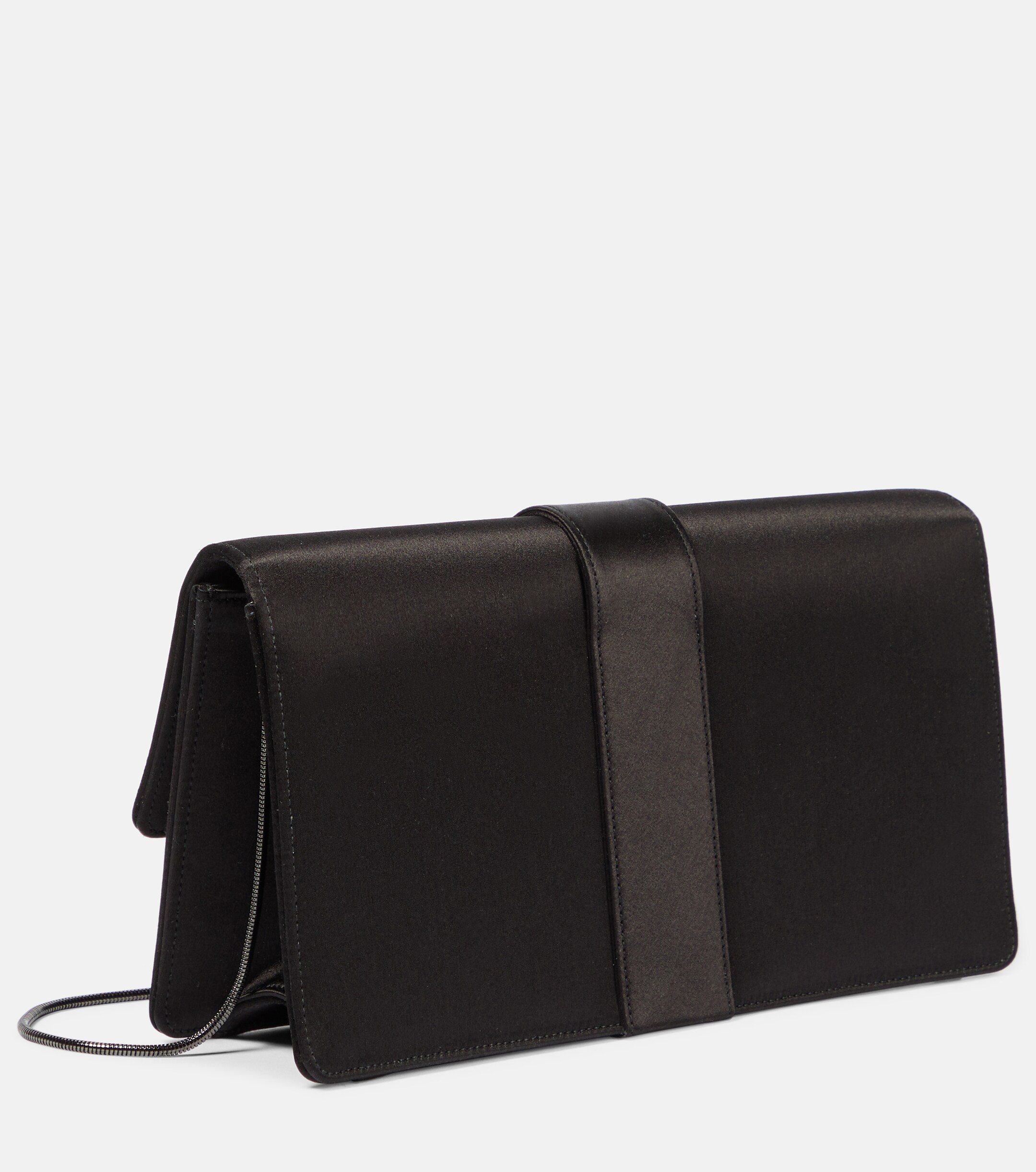 MANOLO BLAHNIK Capri embellished satin clutch