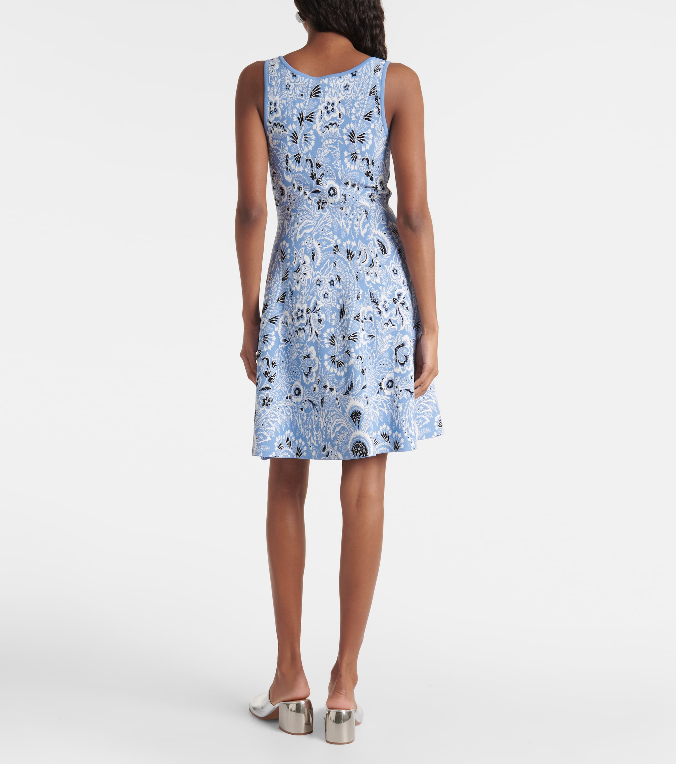 Etro Paisley knitted jacquard minidress