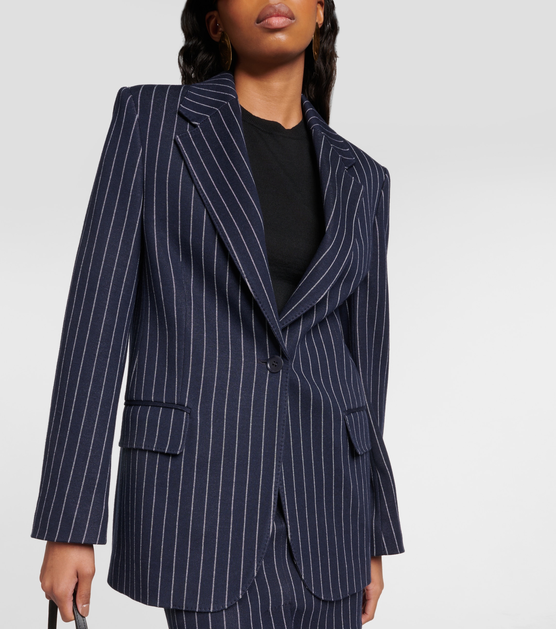 Max Mara Aceri pinstripe jersey blazer thumbnail