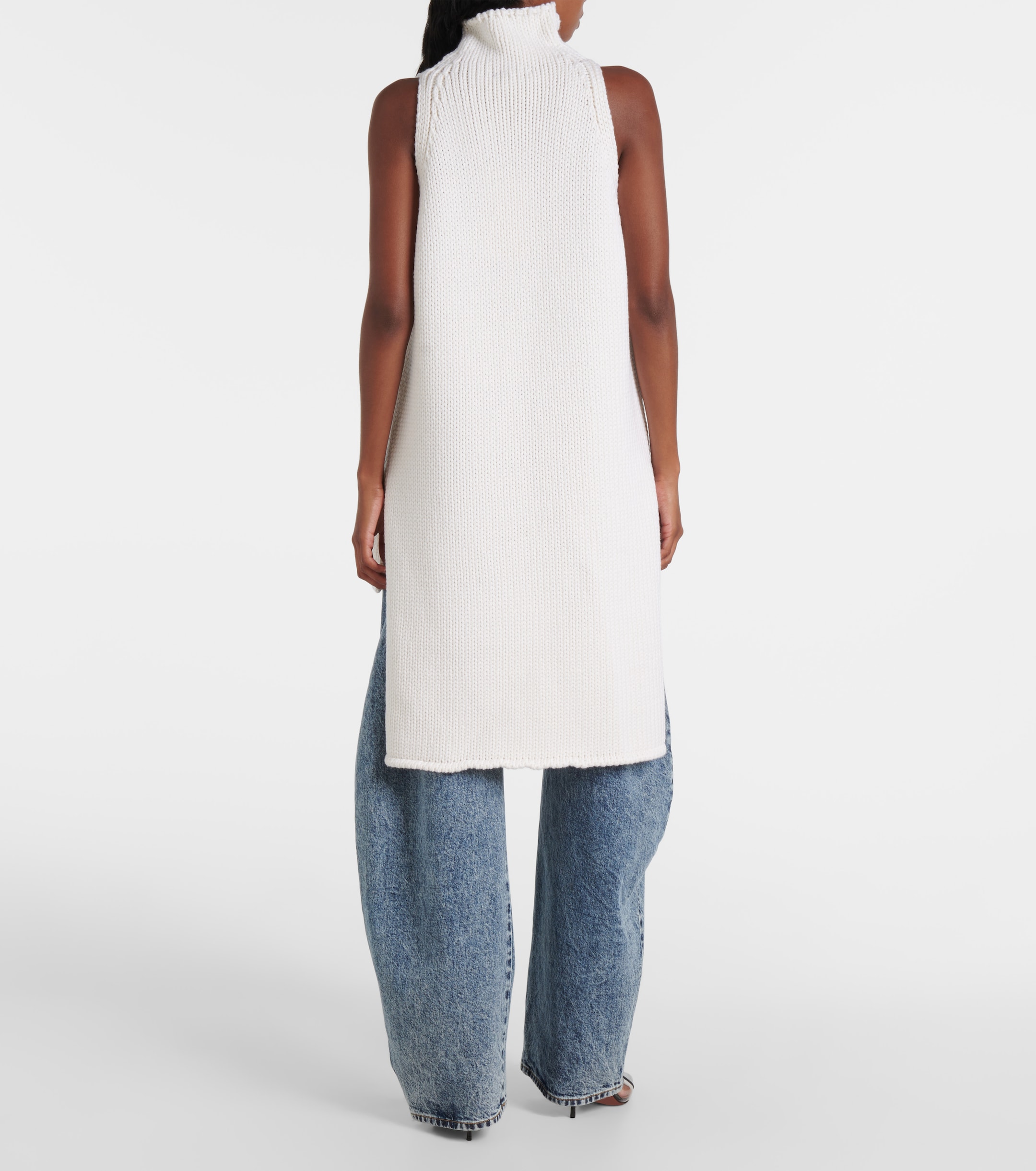 Alaïa Caped wool turtleneck top thumbnail