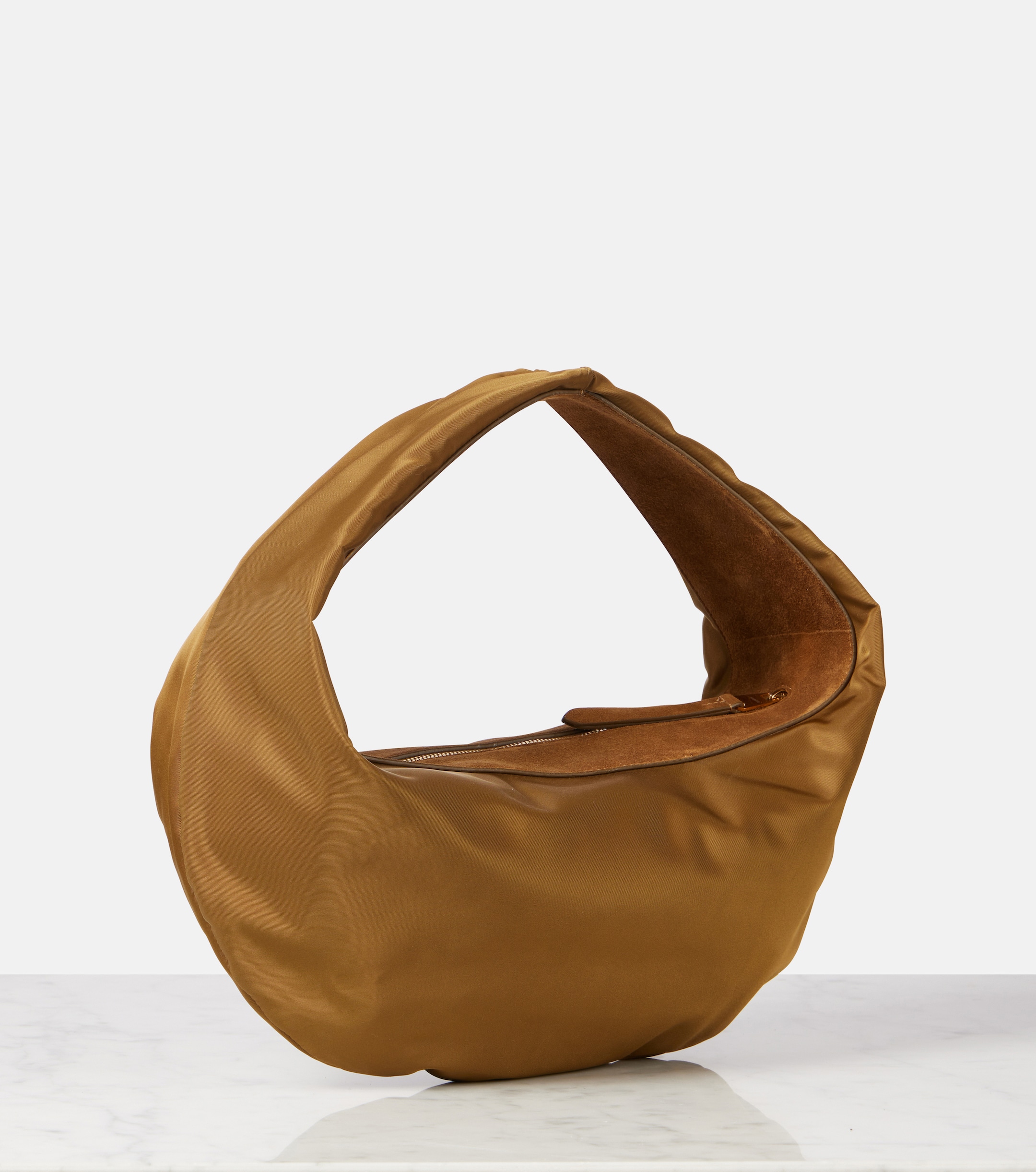 KHAITE Olivia Medium suede-trimmed shoulder bag