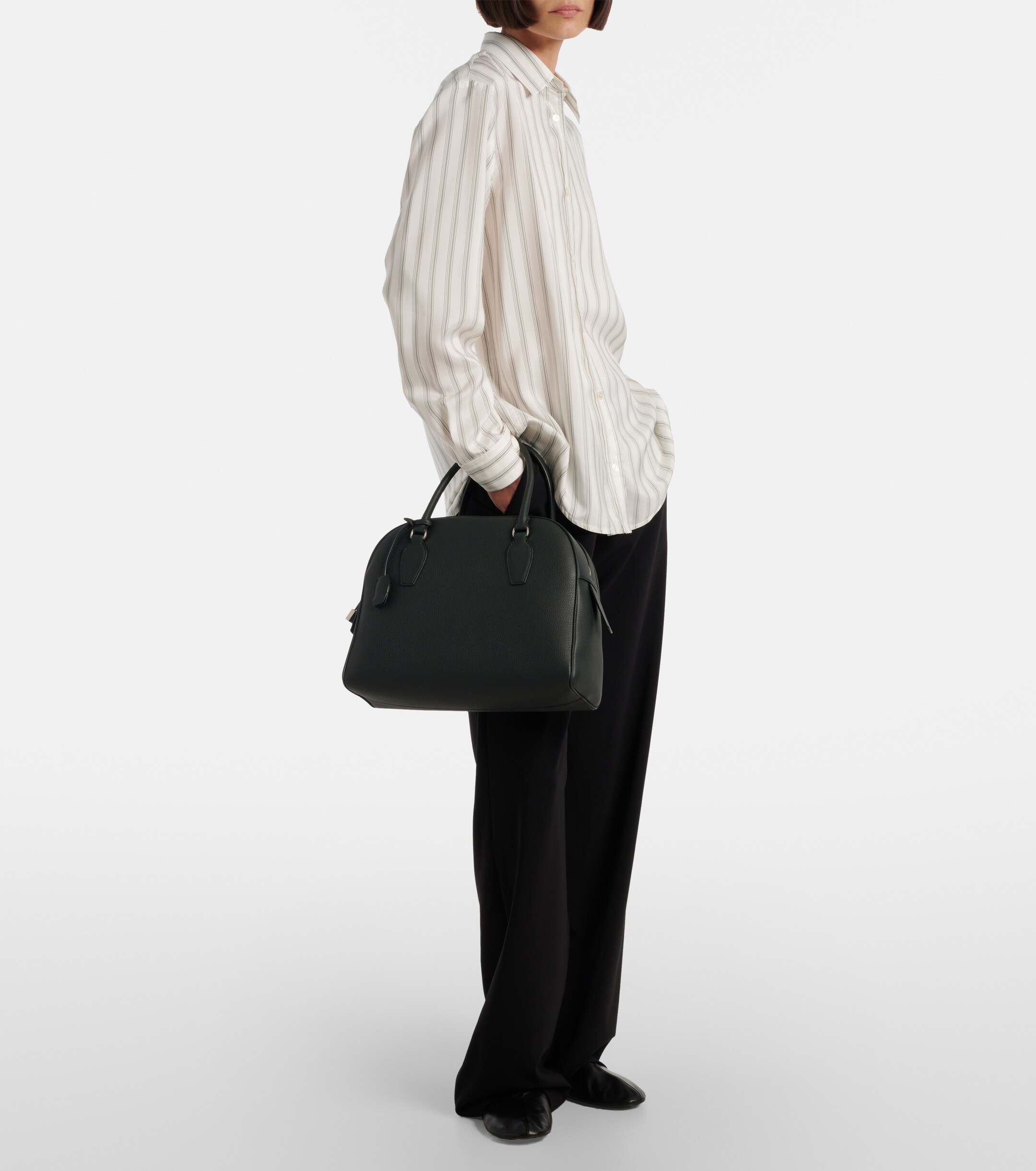 The Row India 12 leather tote bag