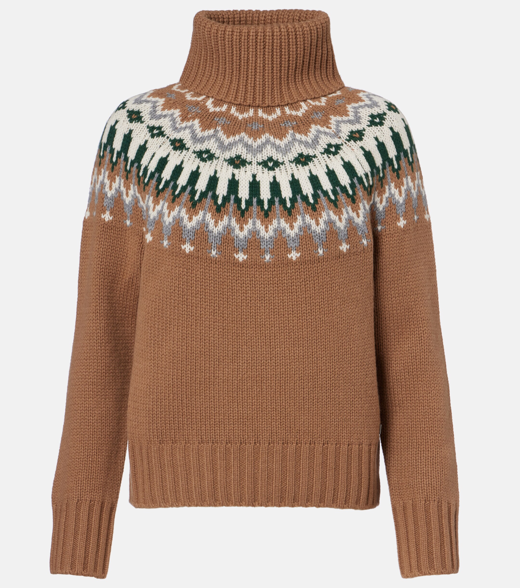 BOGNER Bogner Ingrid jacquard cashmere turtleneck sweater