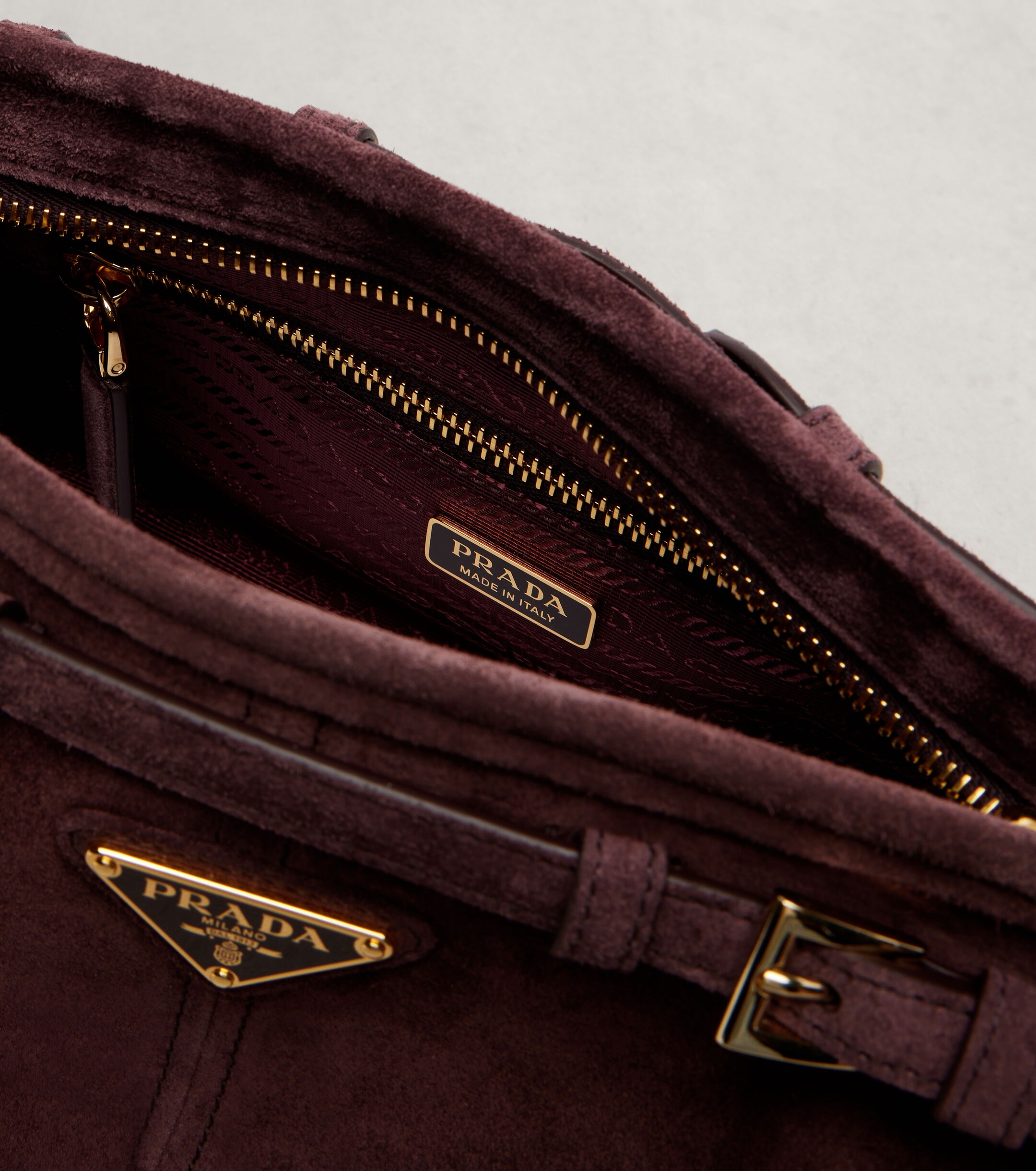 Prada Prada Bonnie Small suede shoulder bag