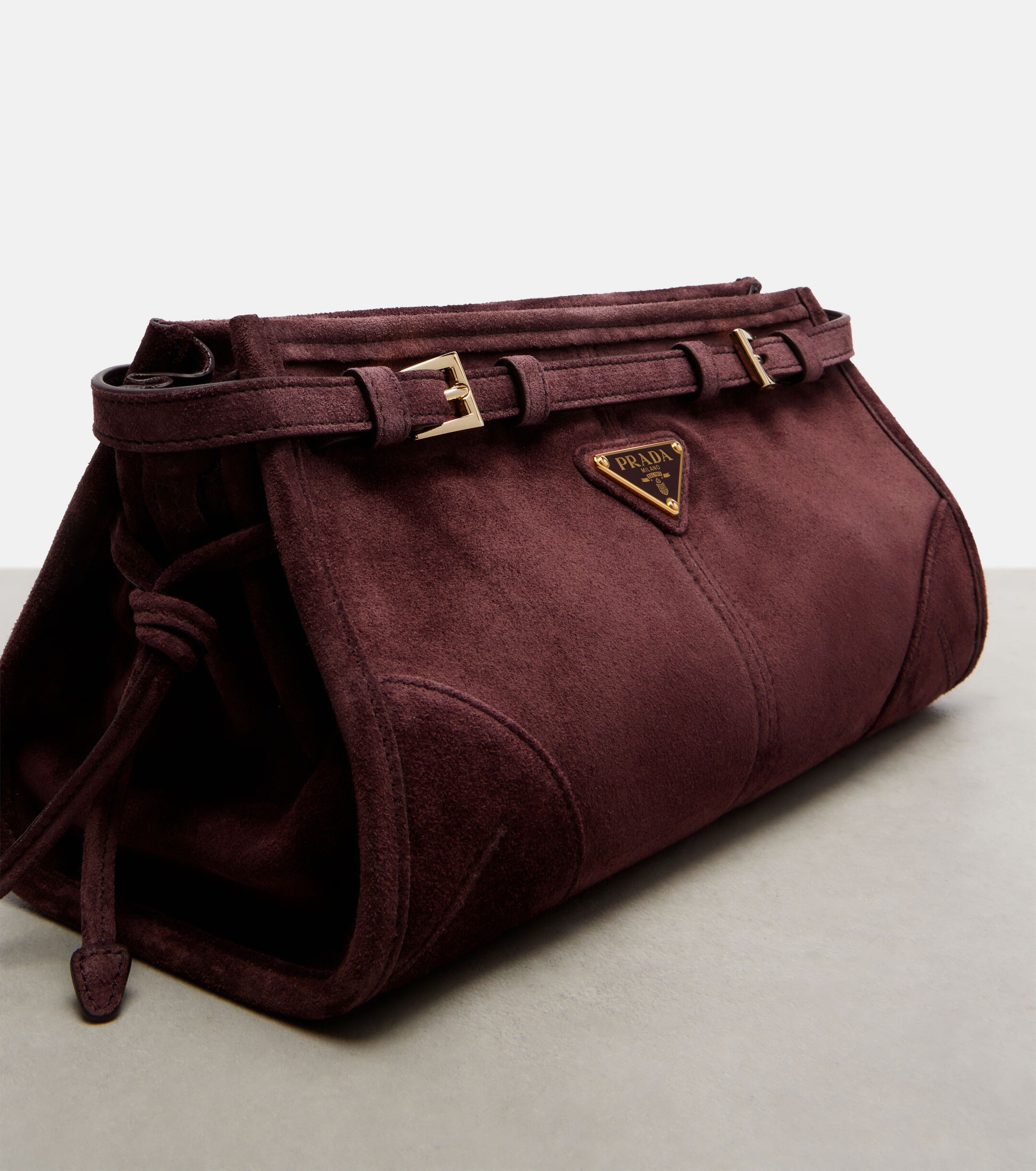 Prada Prada Bonnie Small suede shoulder bag