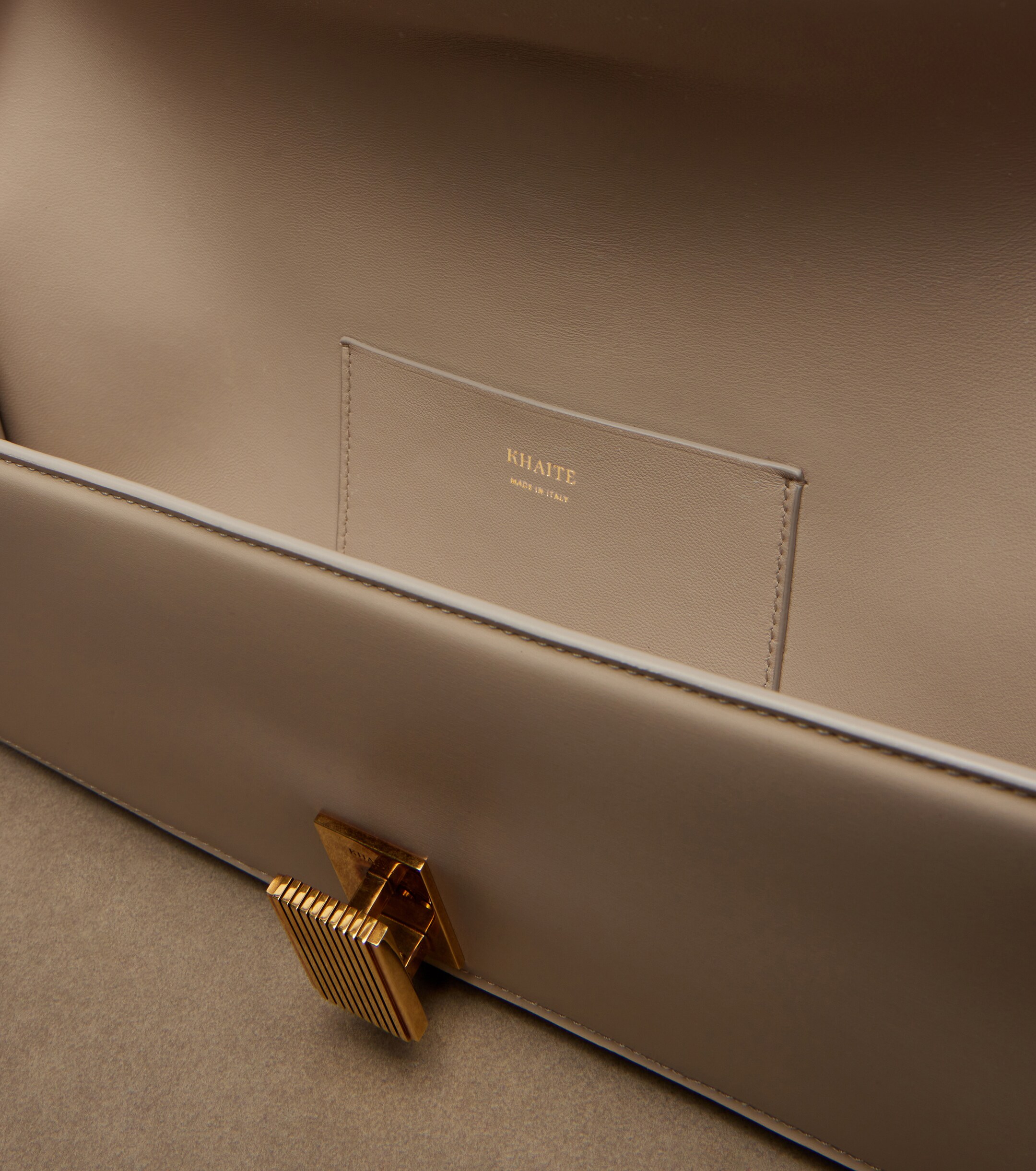 KHAITE Blake leather clutch