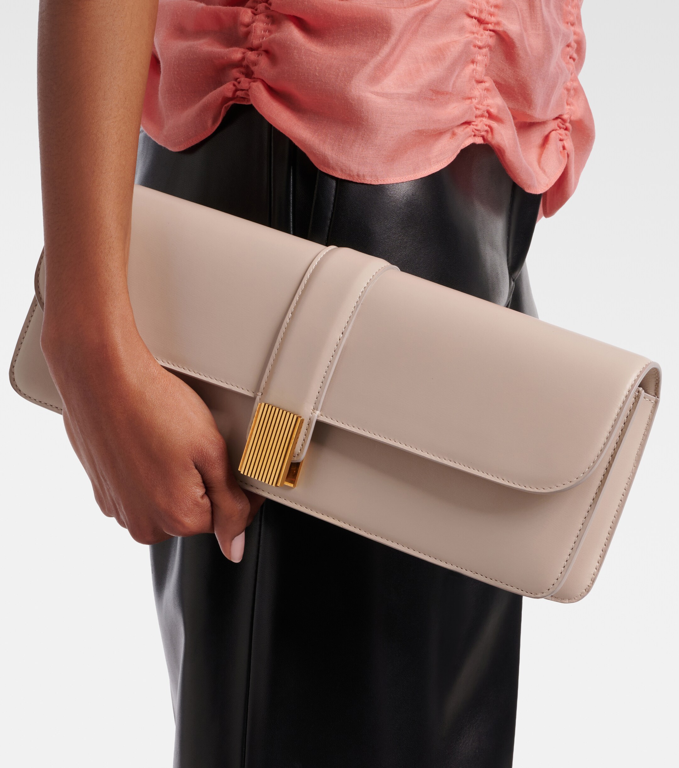 KHAITE Blake leather clutch