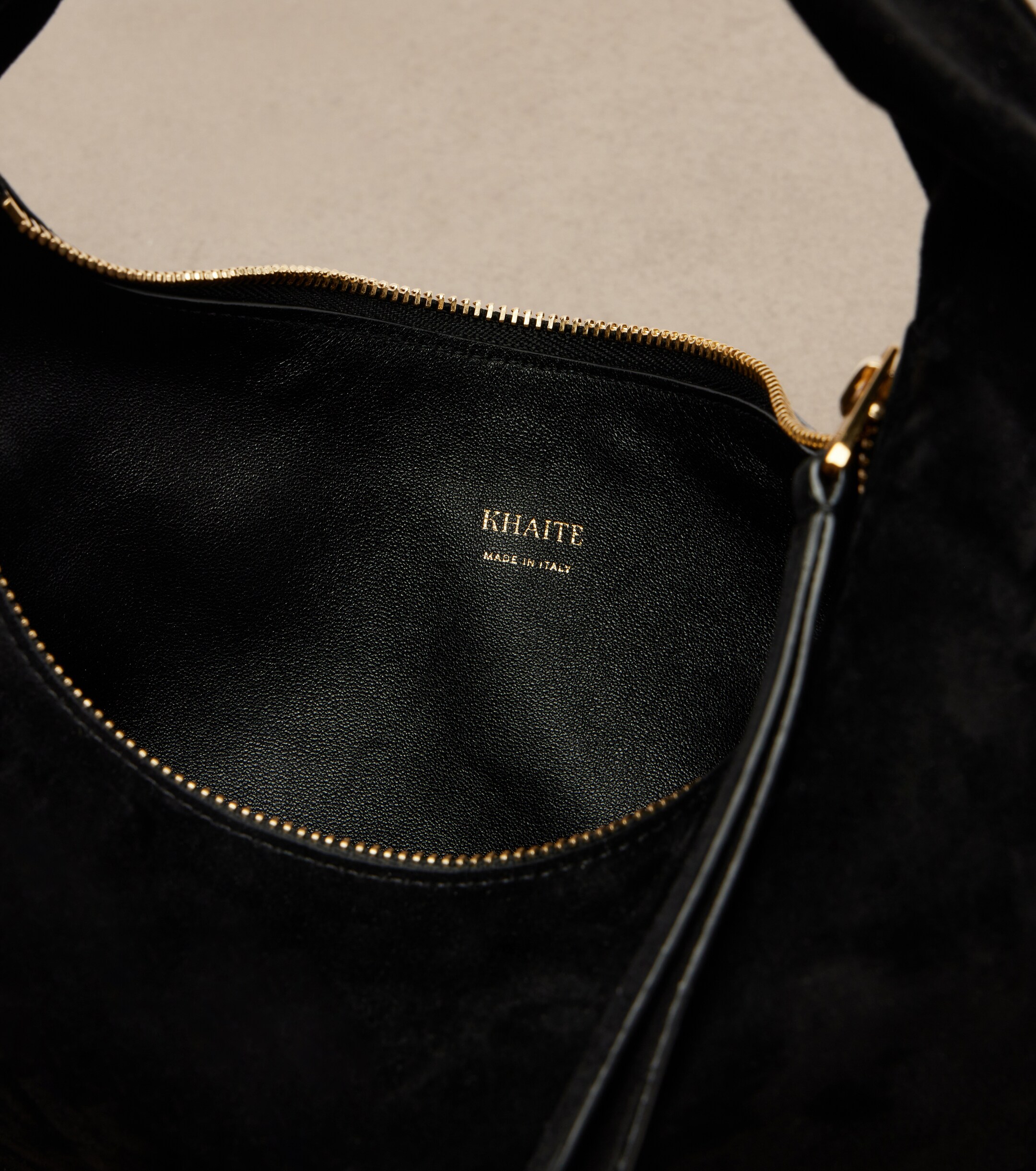 KHAITE Olivia Mini suede shoulder bag