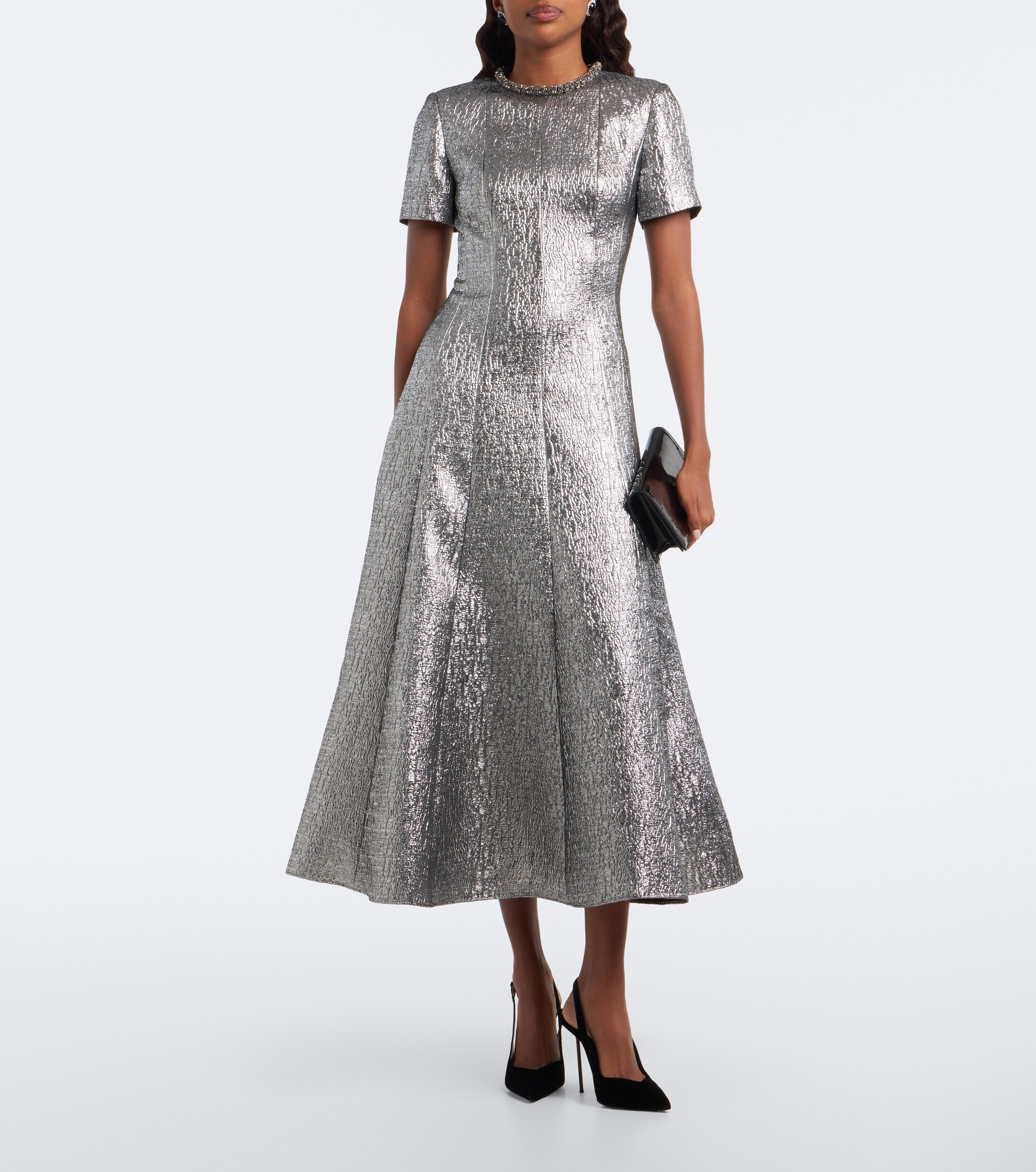 Roland Mouret Roland Mouret Lamé jacquard maxi dress