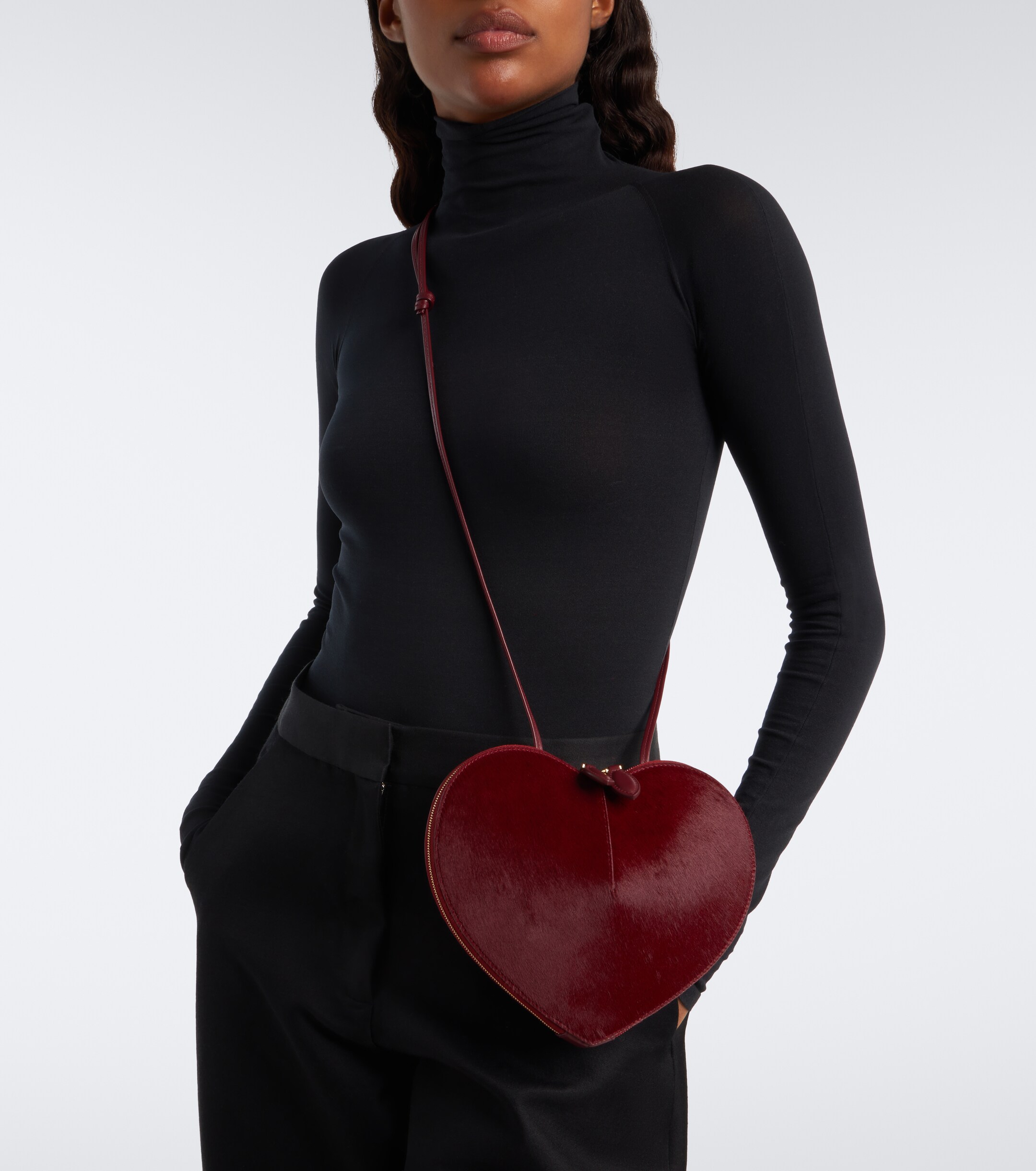 Alaïa Alaïa Le Caur calf hair and leather crossbody bag