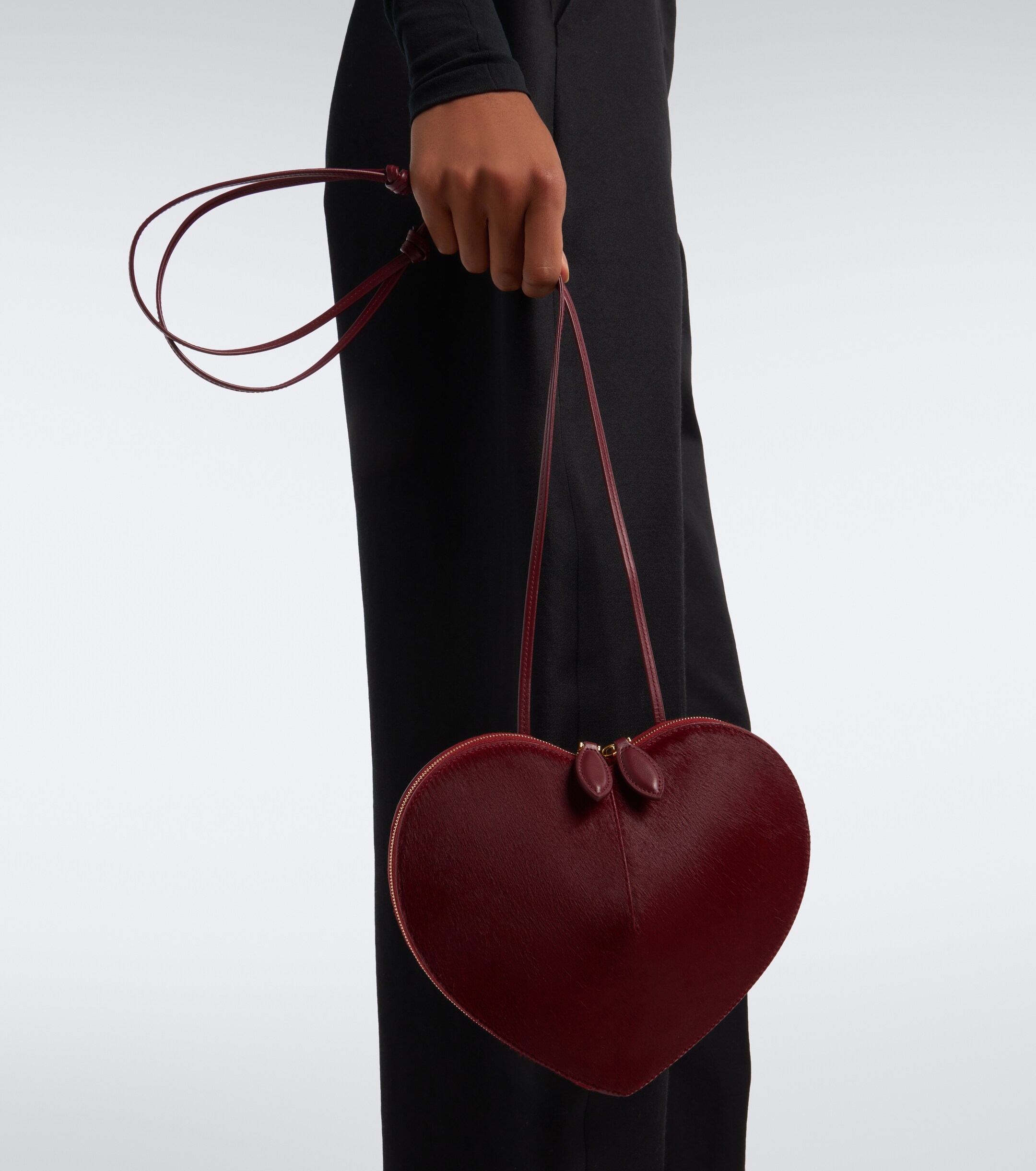 Alaïa Alaïa Le Caur calf hair and leather crossbody bag