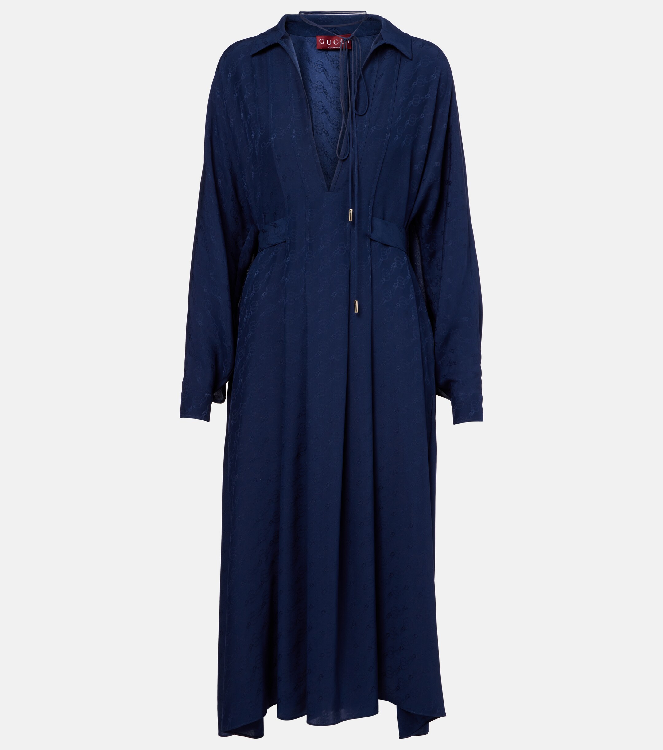 Gucci Horsebit silk midi dress