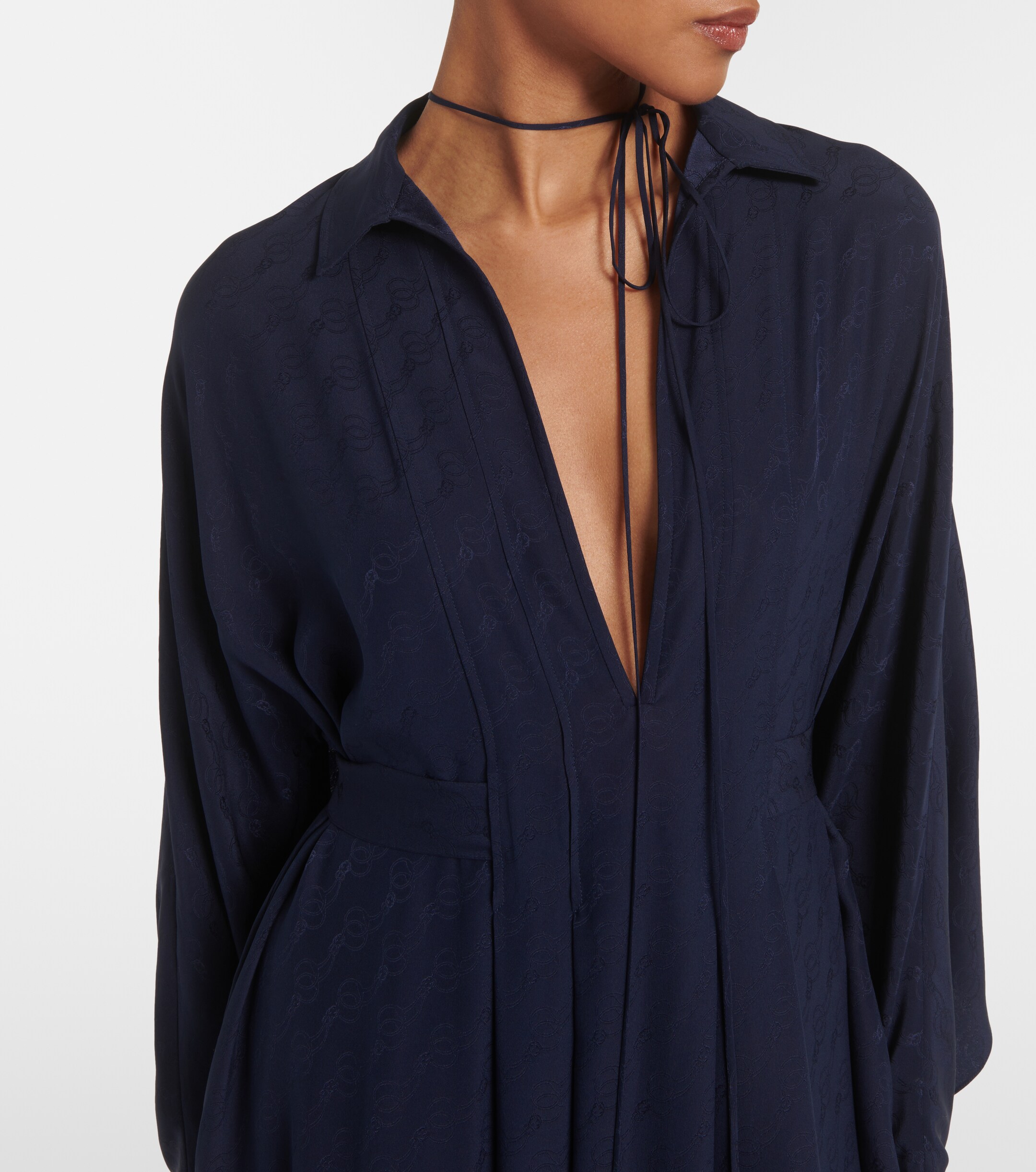 Gucci Horsebit silk midi dress