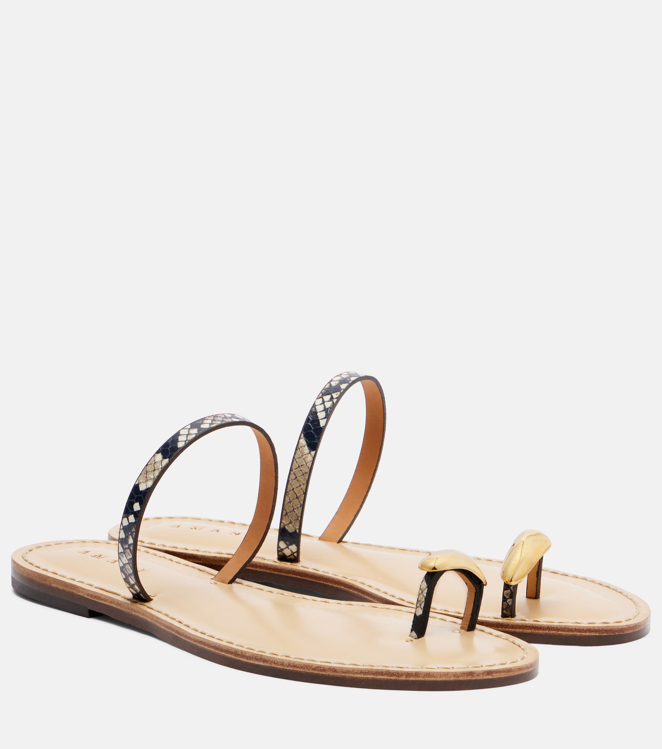 AMANU Amanu Kibera snake-effect leather sandals