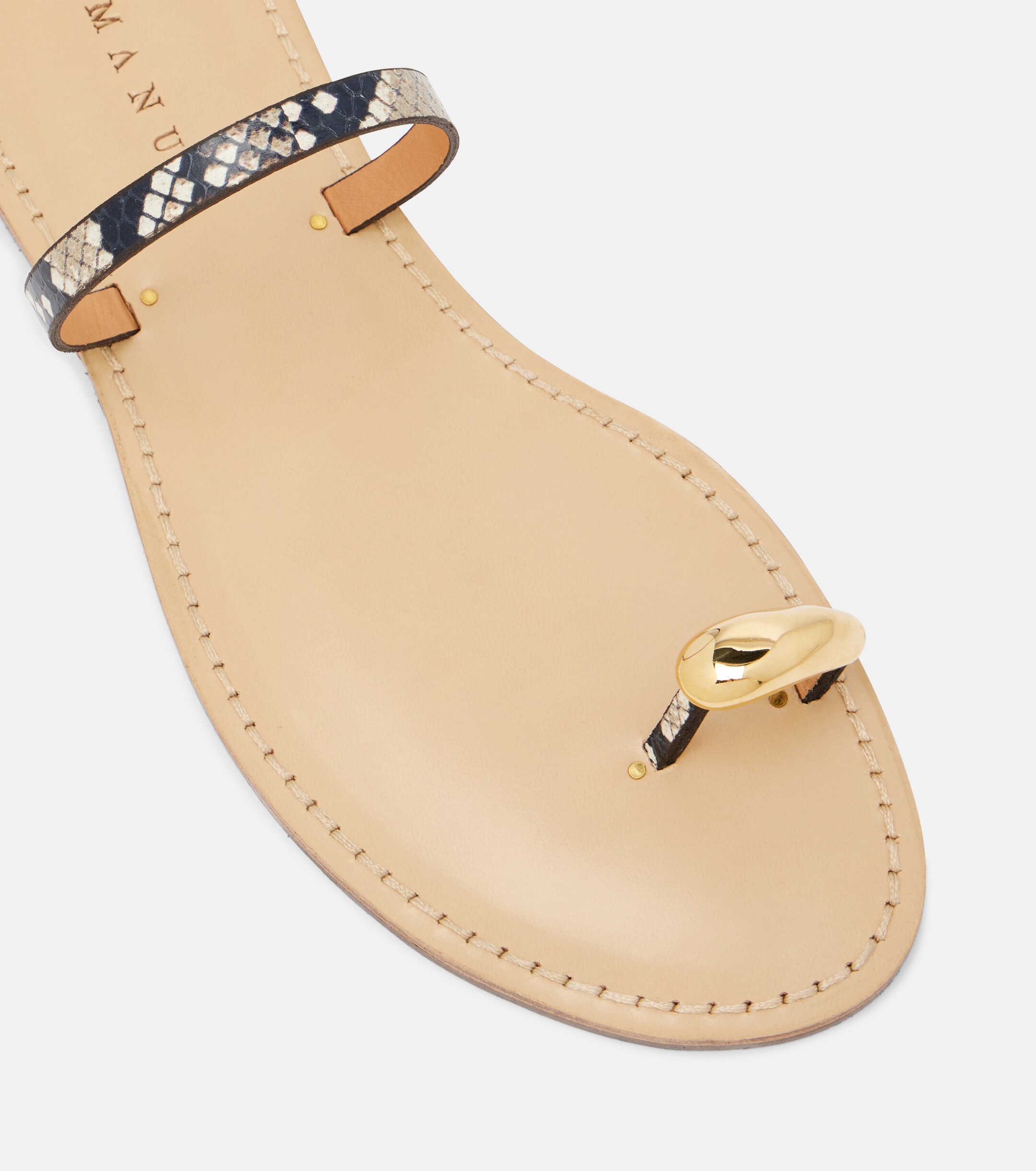 AMANU Amanu Kibera snake-effect leather sandals