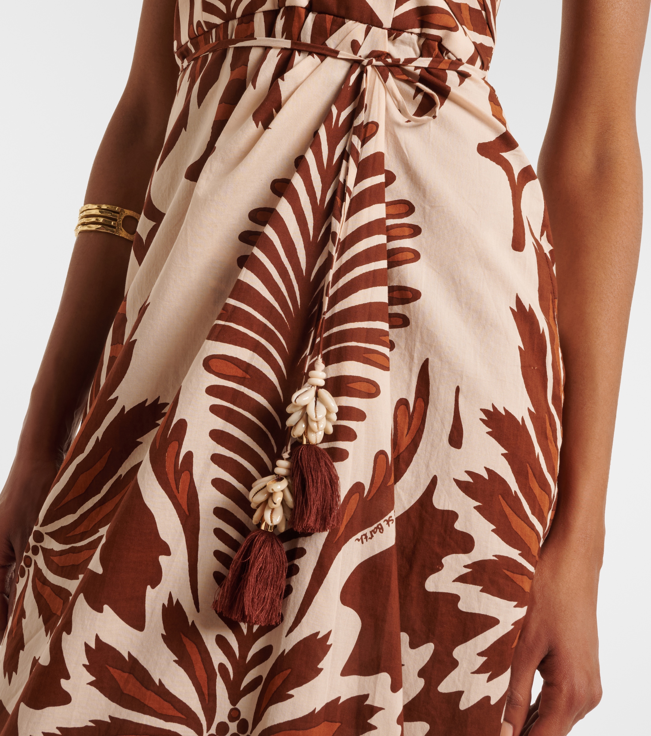 Poupette St Barth Collina printed cotton midi dress