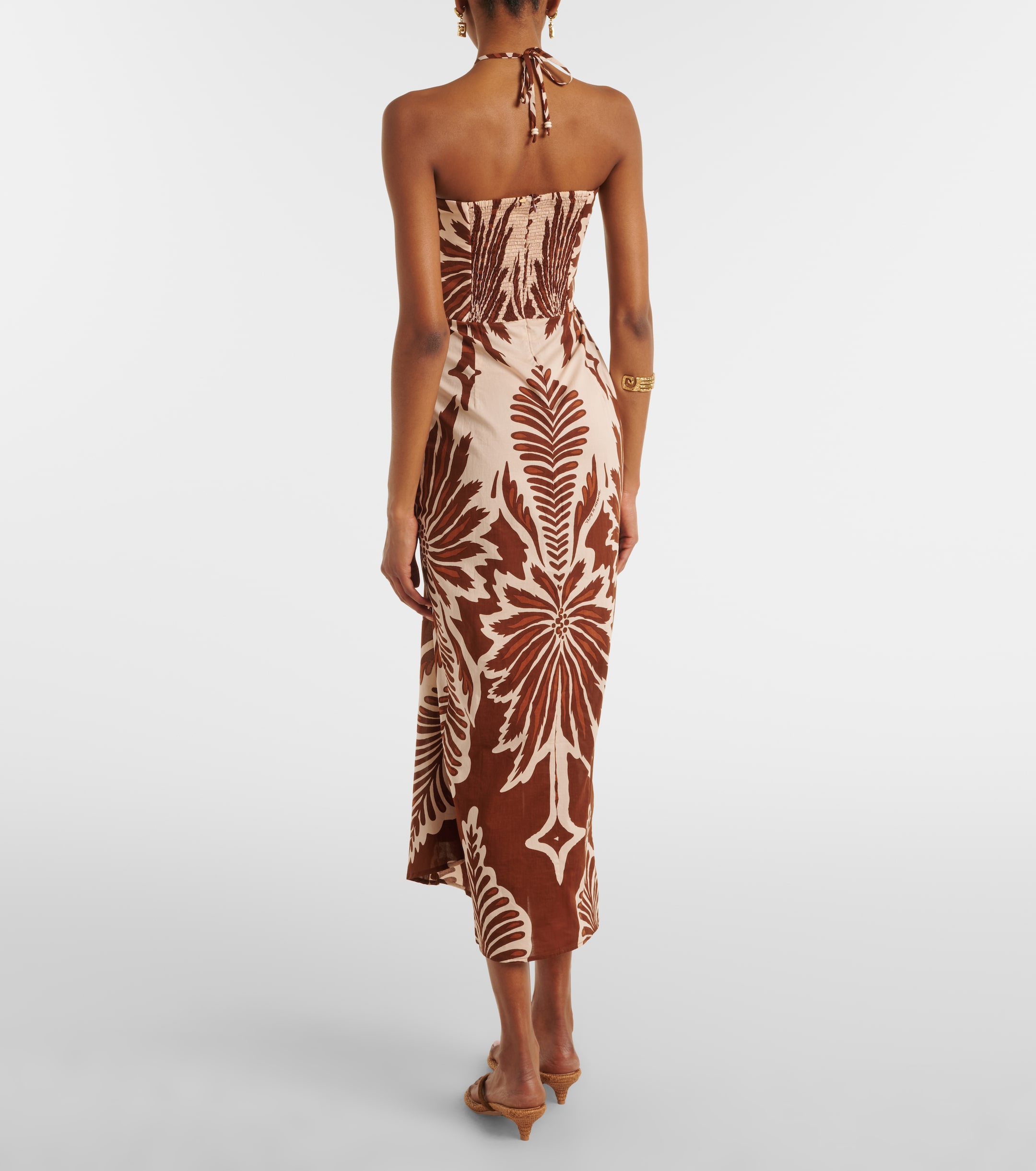 Poupette St Barth Collina printed cotton midi dress