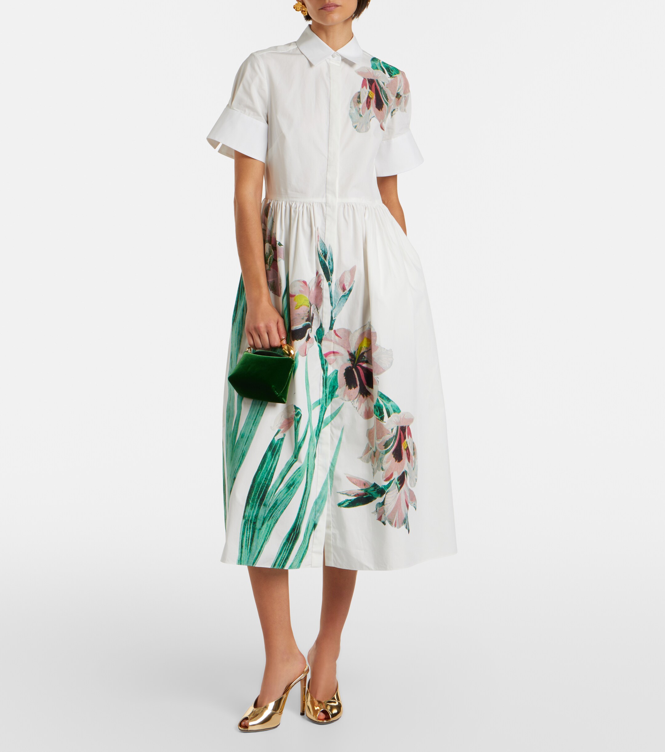 Erdem Bloom Micro velvet top-handle bag
