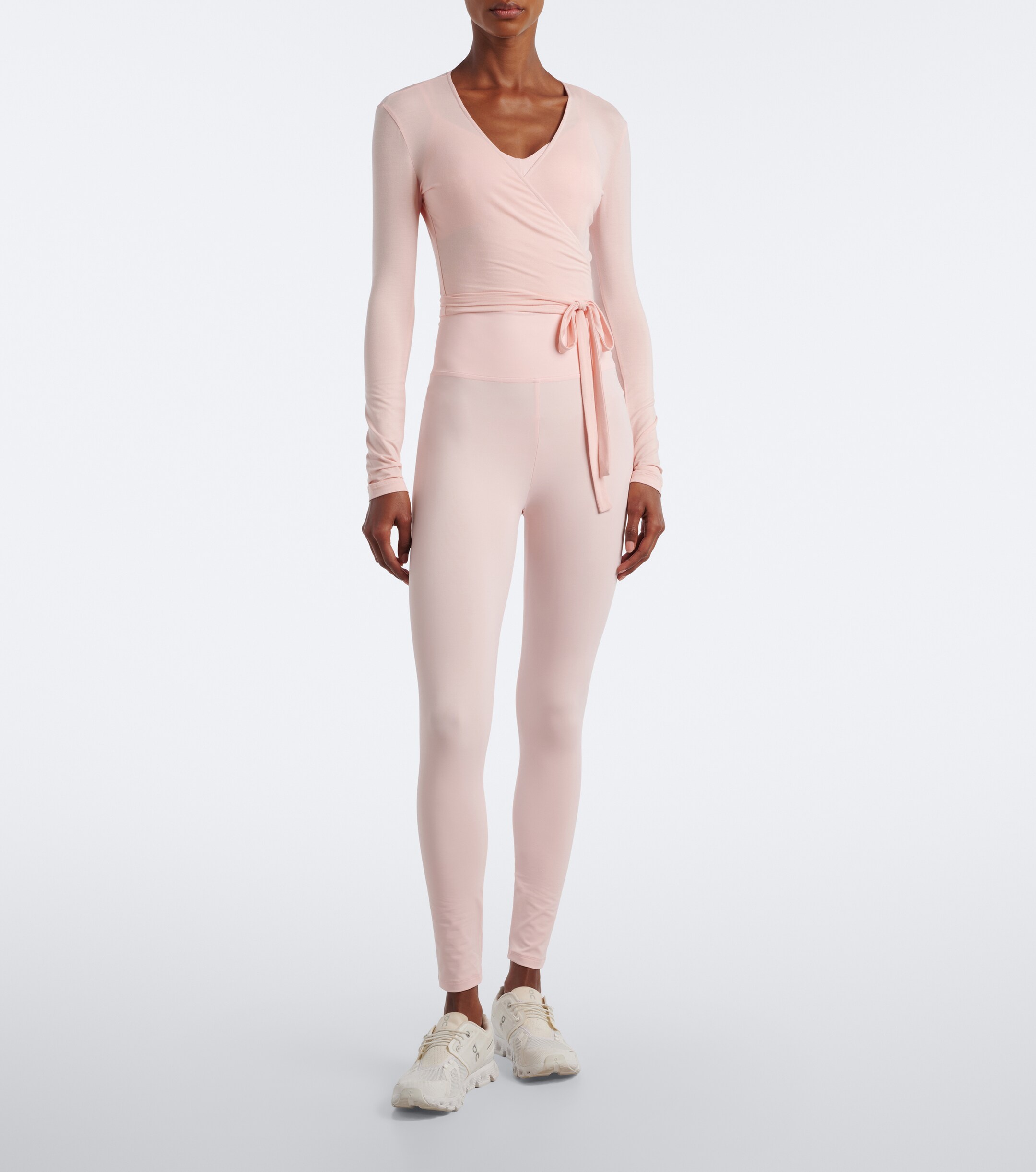 NORBA Norba Ribbed-knit wrap top