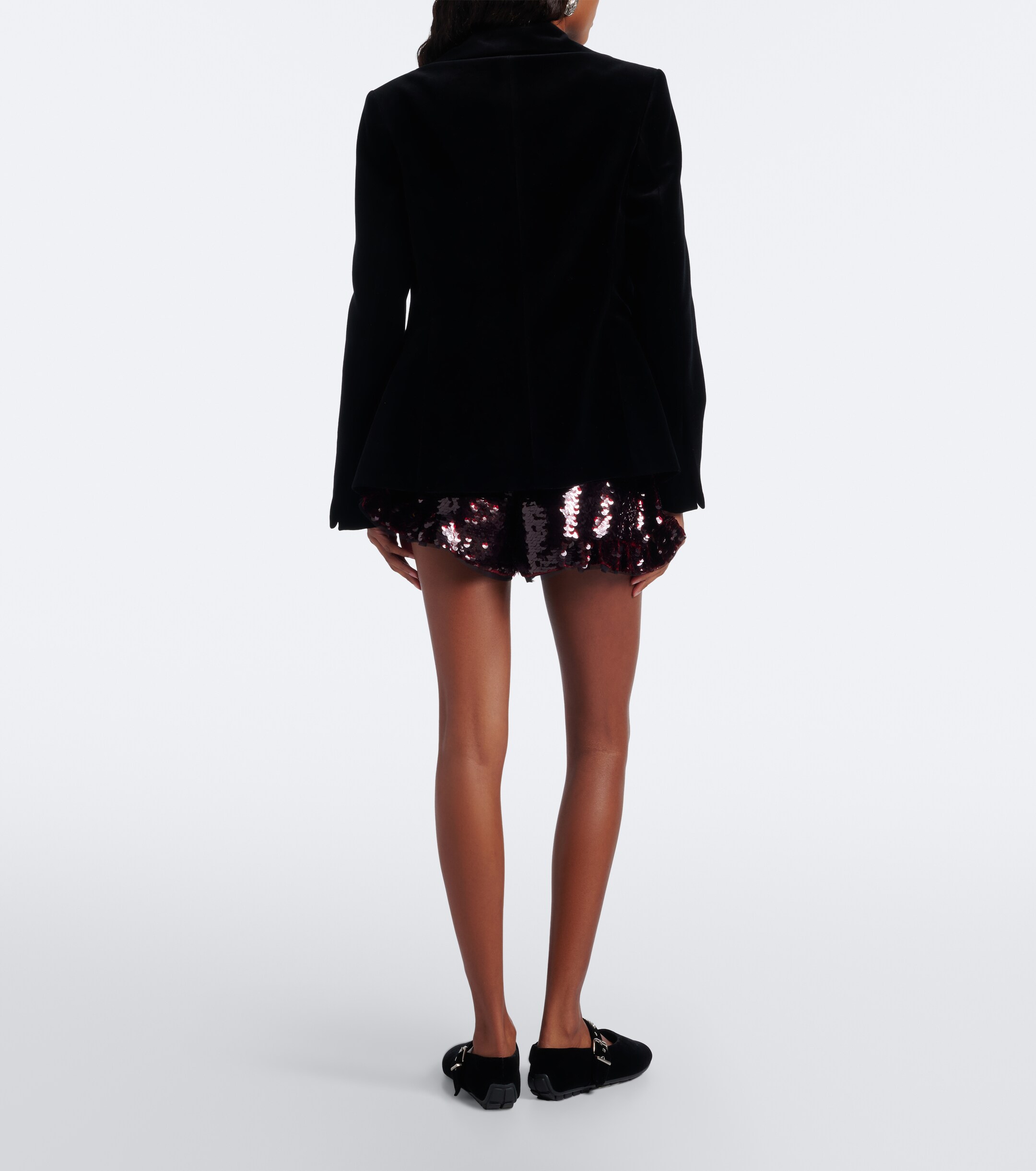 Simone Rocha Simone Rocha Ruffled sequined shorts