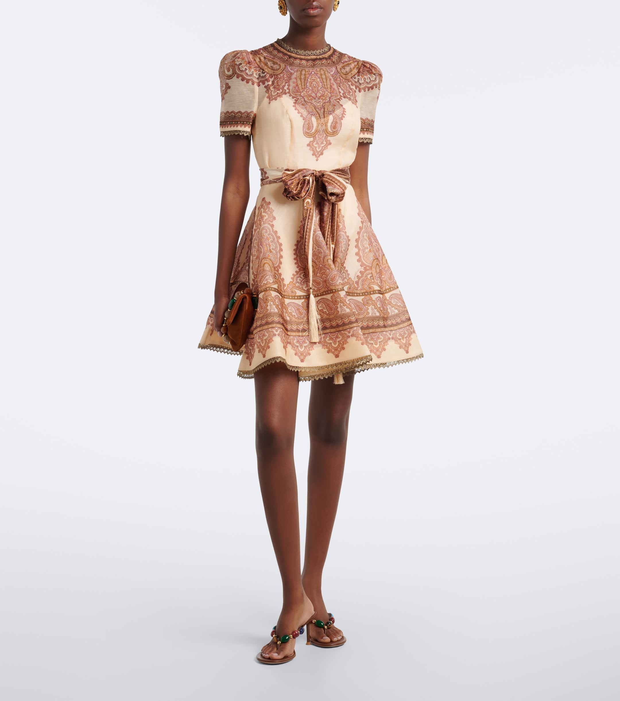Zimmermann Zimmermann Ascent paisley linen and silk minidress