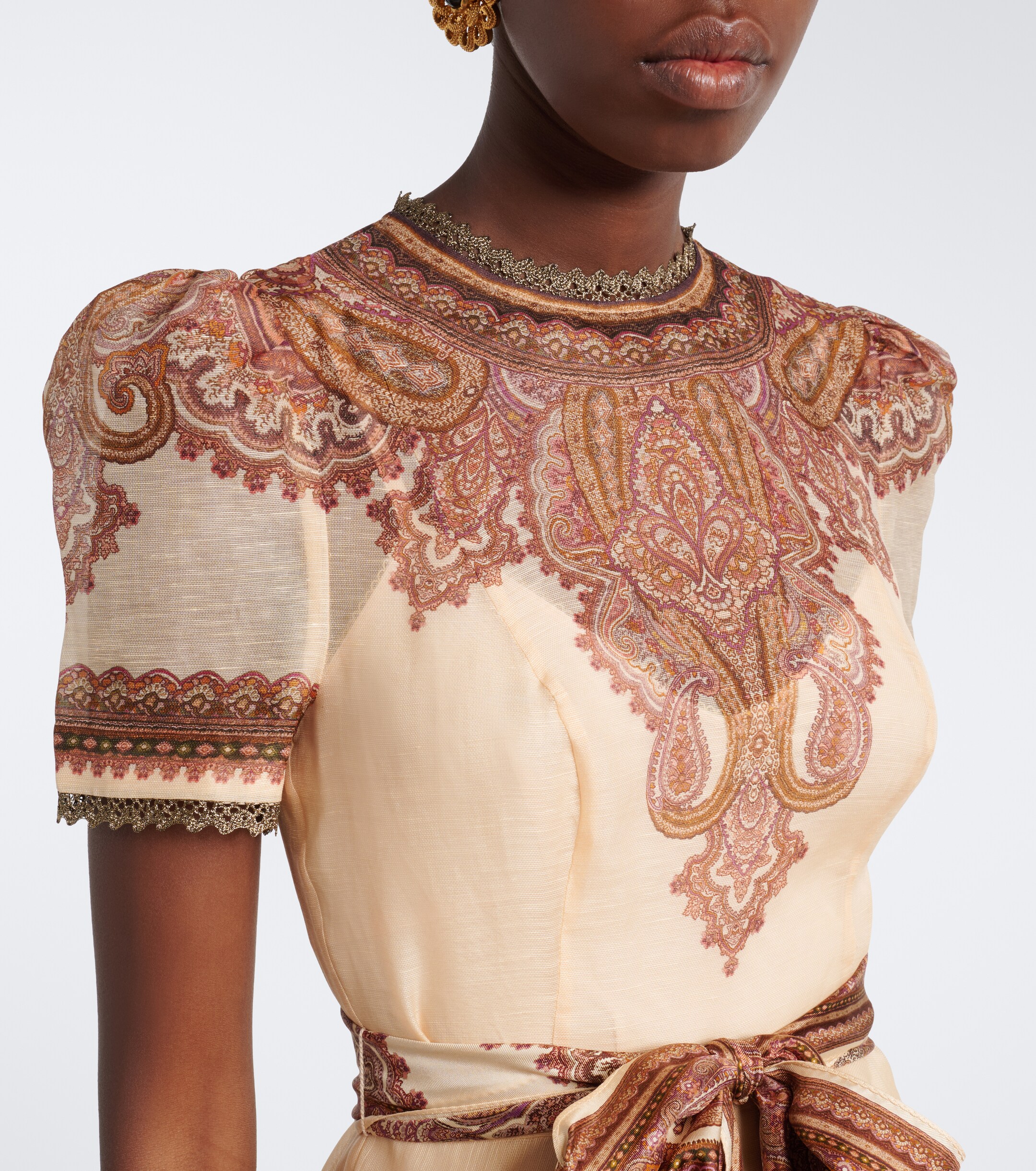 Zimmermann Zimmermann Ascent paisley linen and silk minidress