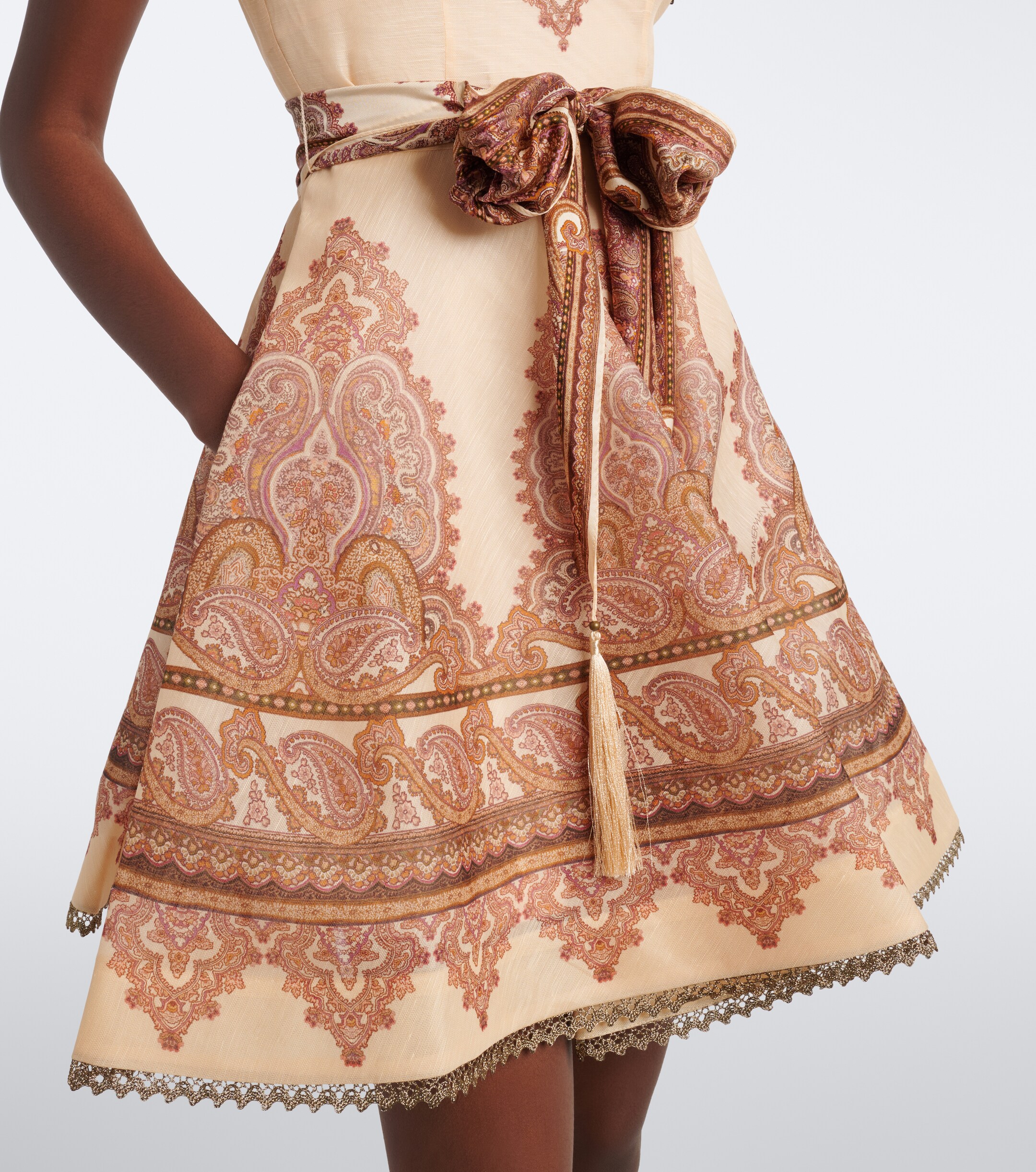 Zimmermann Zimmermann Ascent paisley linen and silk minidress
