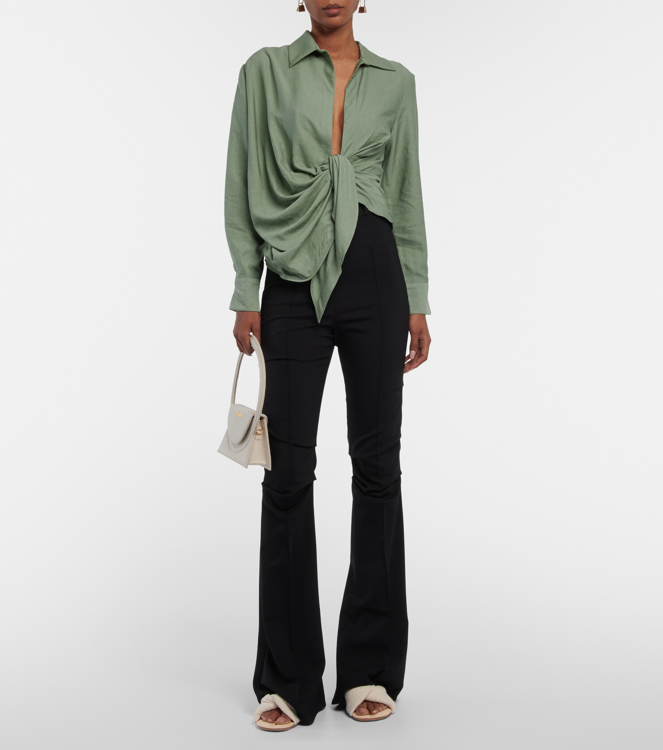 Jacquemus Le Bahia tie-front shirt