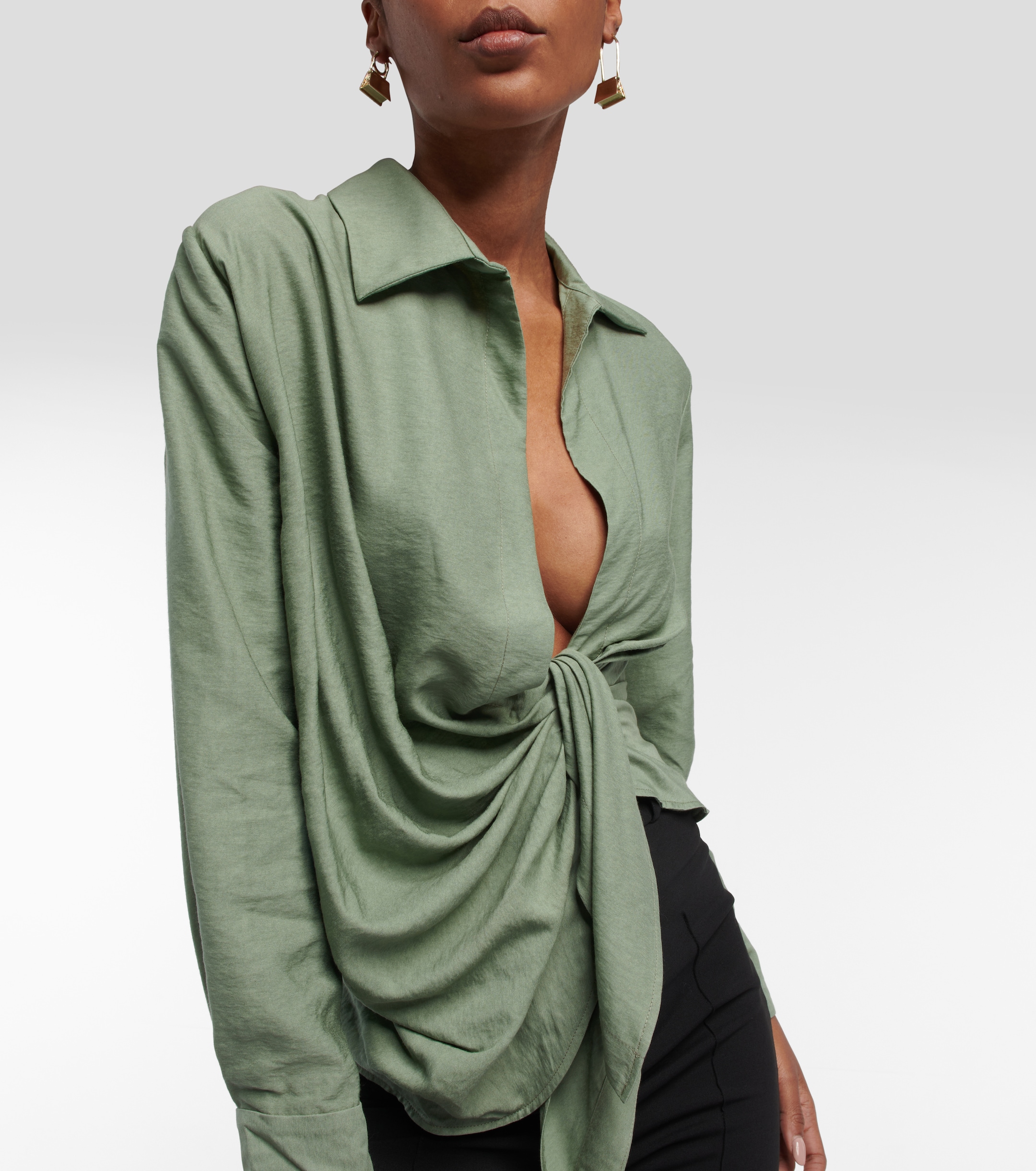 Jacquemus Le Bahia tie-front shirt