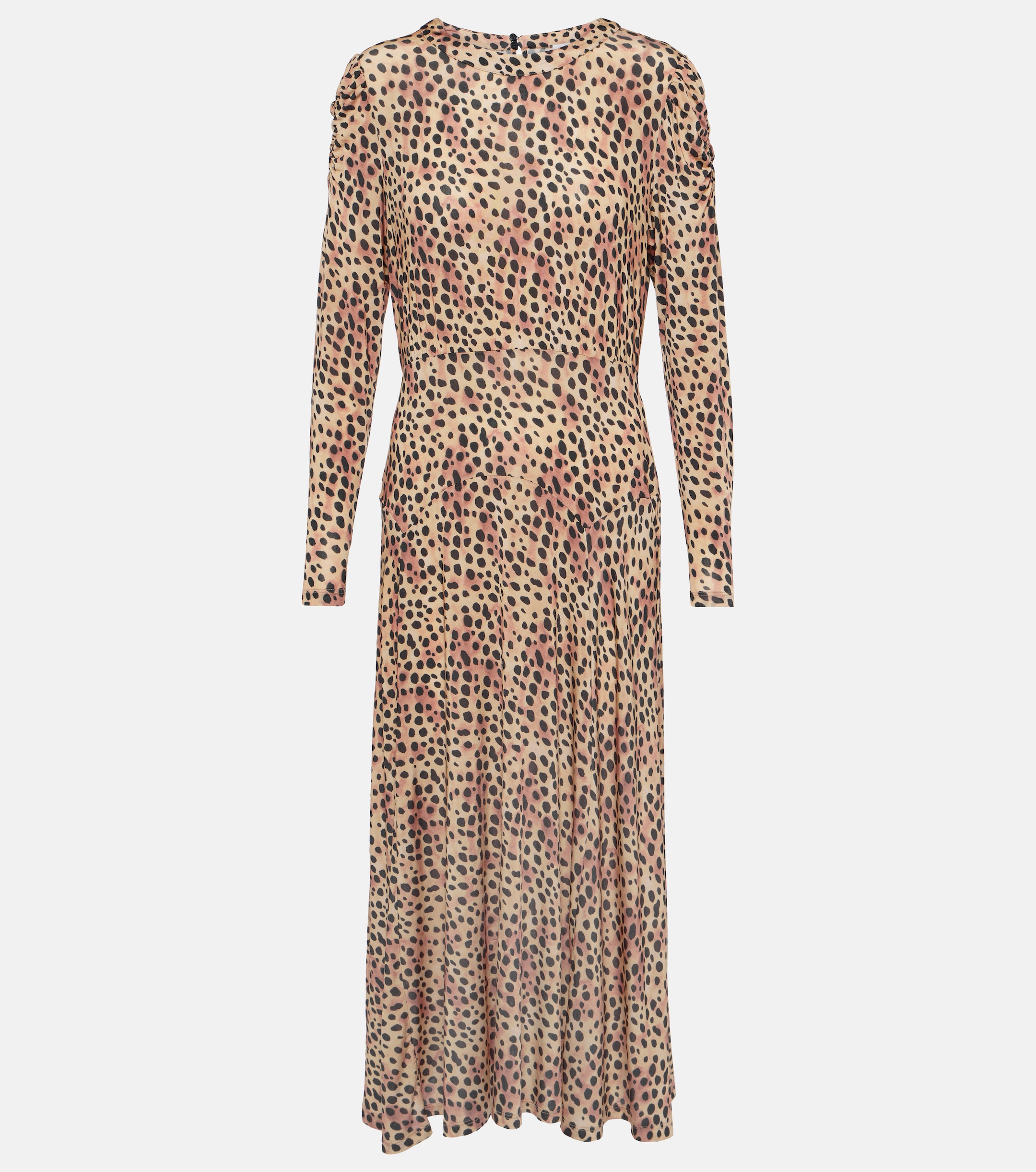 RIXO Cerise leopard-print midi dress thumbnail