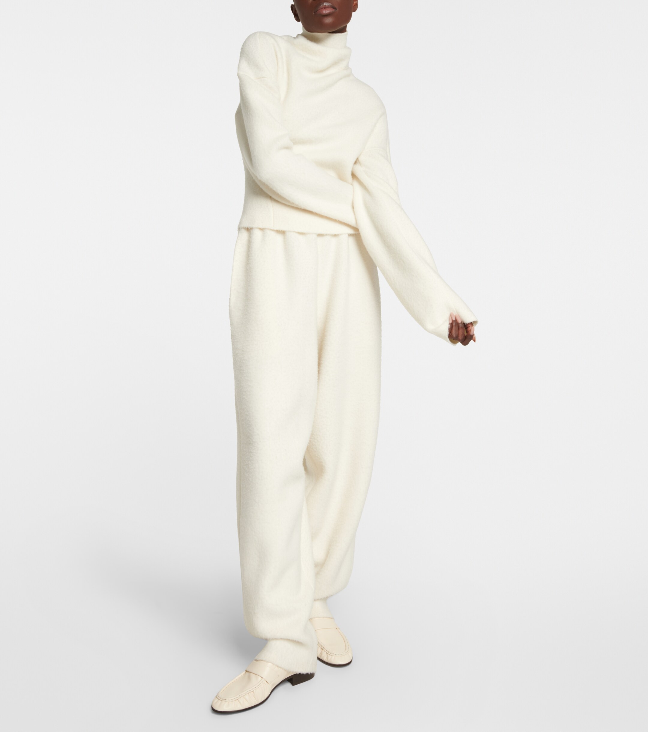 The Row Enoch asymmetric wool turtleneck sweater
