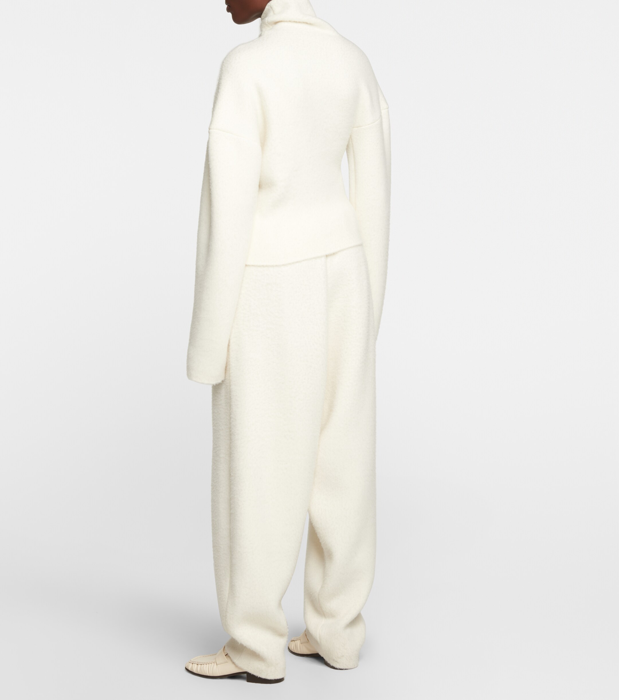 The Row Enoch asymmetric wool turtleneck sweater