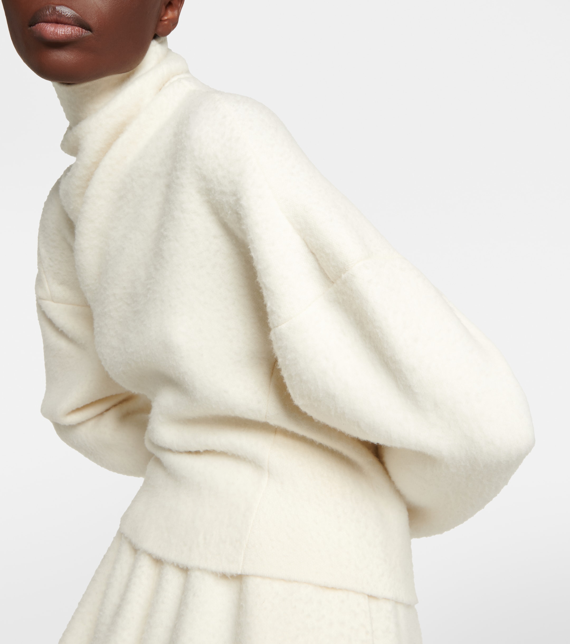 The Row Enoch asymmetric wool turtleneck sweater