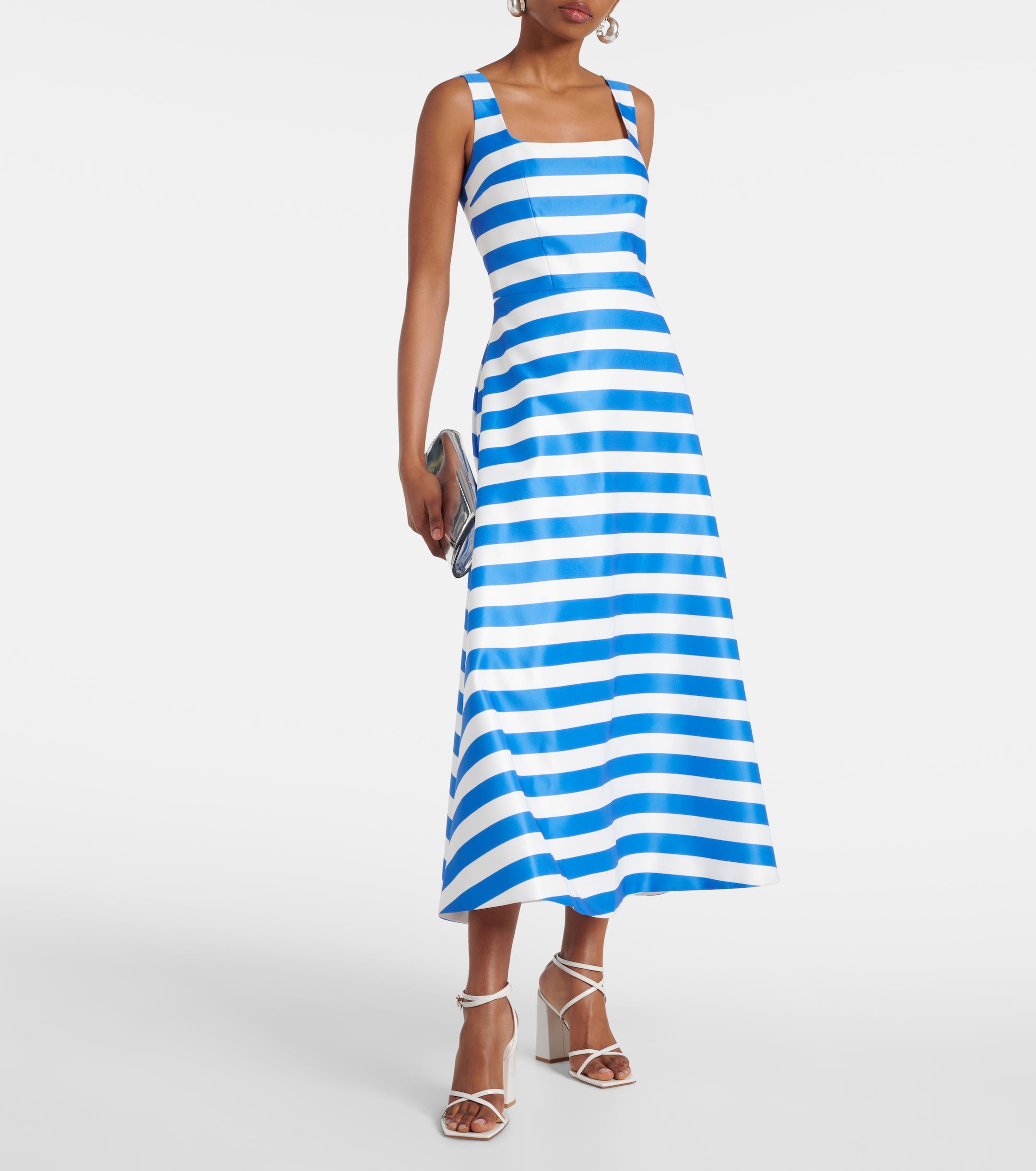 Emilia Wickstead Shiloh striped twill midi dress
