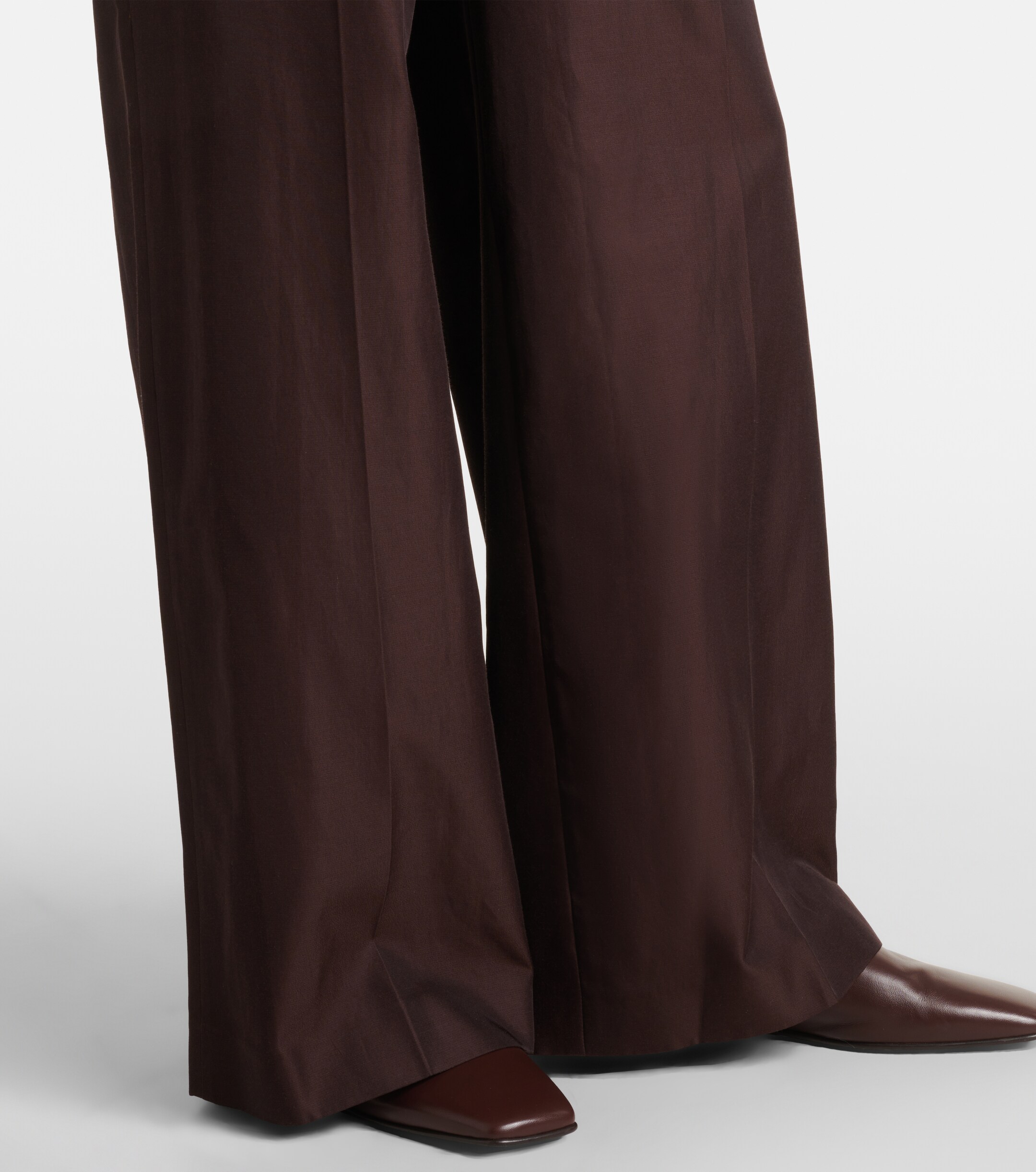 JOSEPH Alanel silk and cotton wide-leg pants