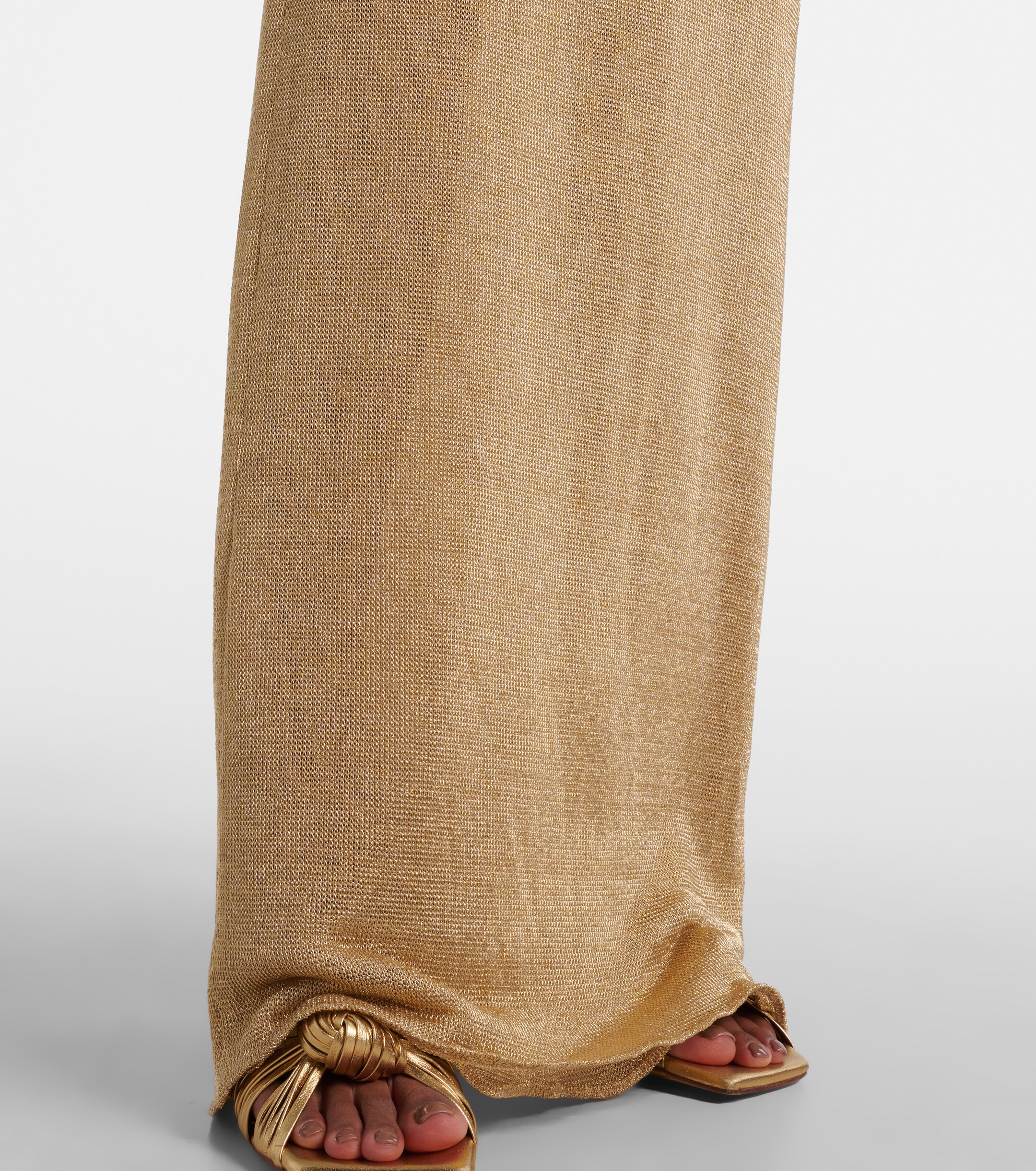 The New Arrivals Ilkyaz Ozel Donyale knitted lamé gown