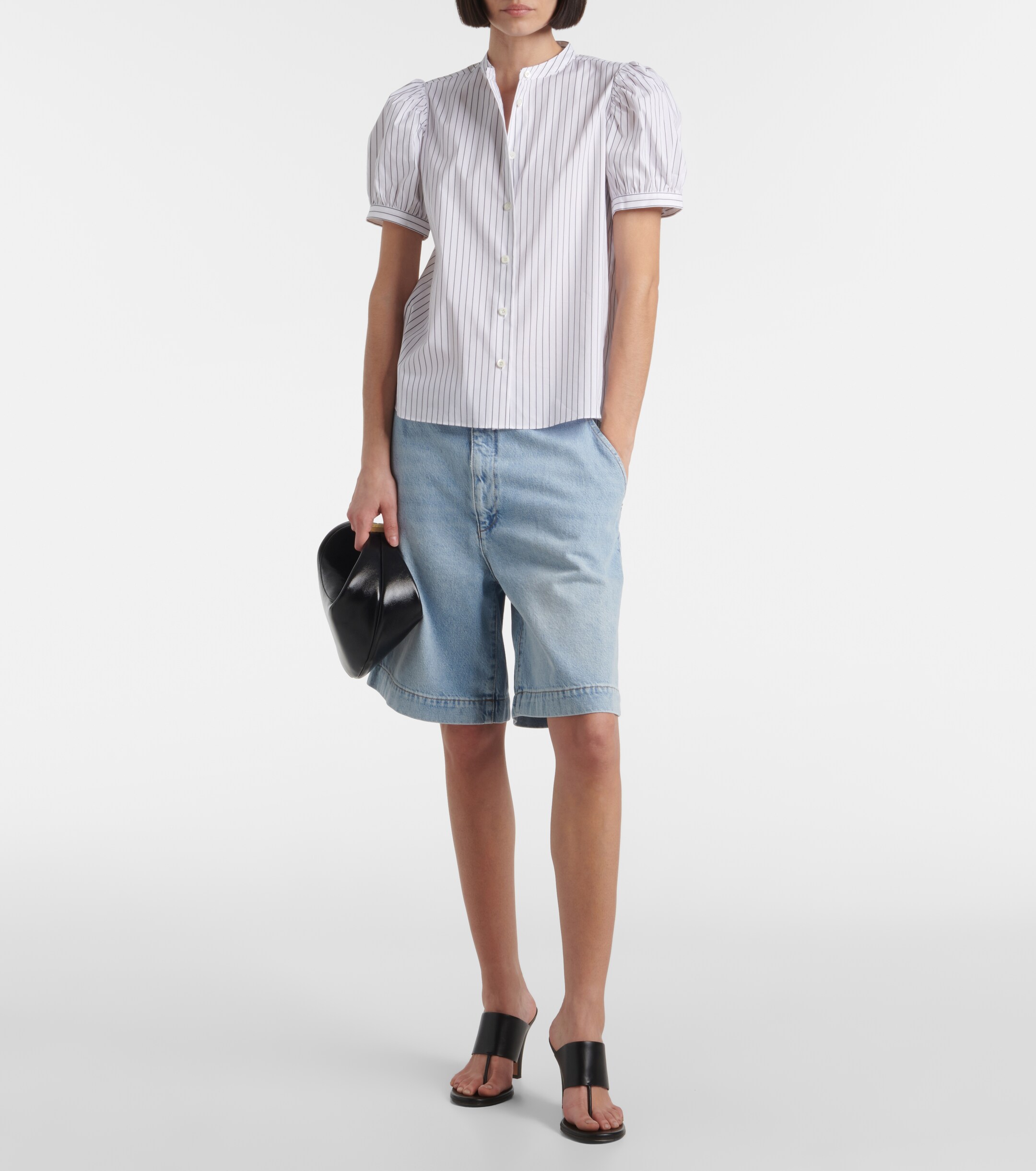 FRAME The Trouser Short denim Bermuda shorts