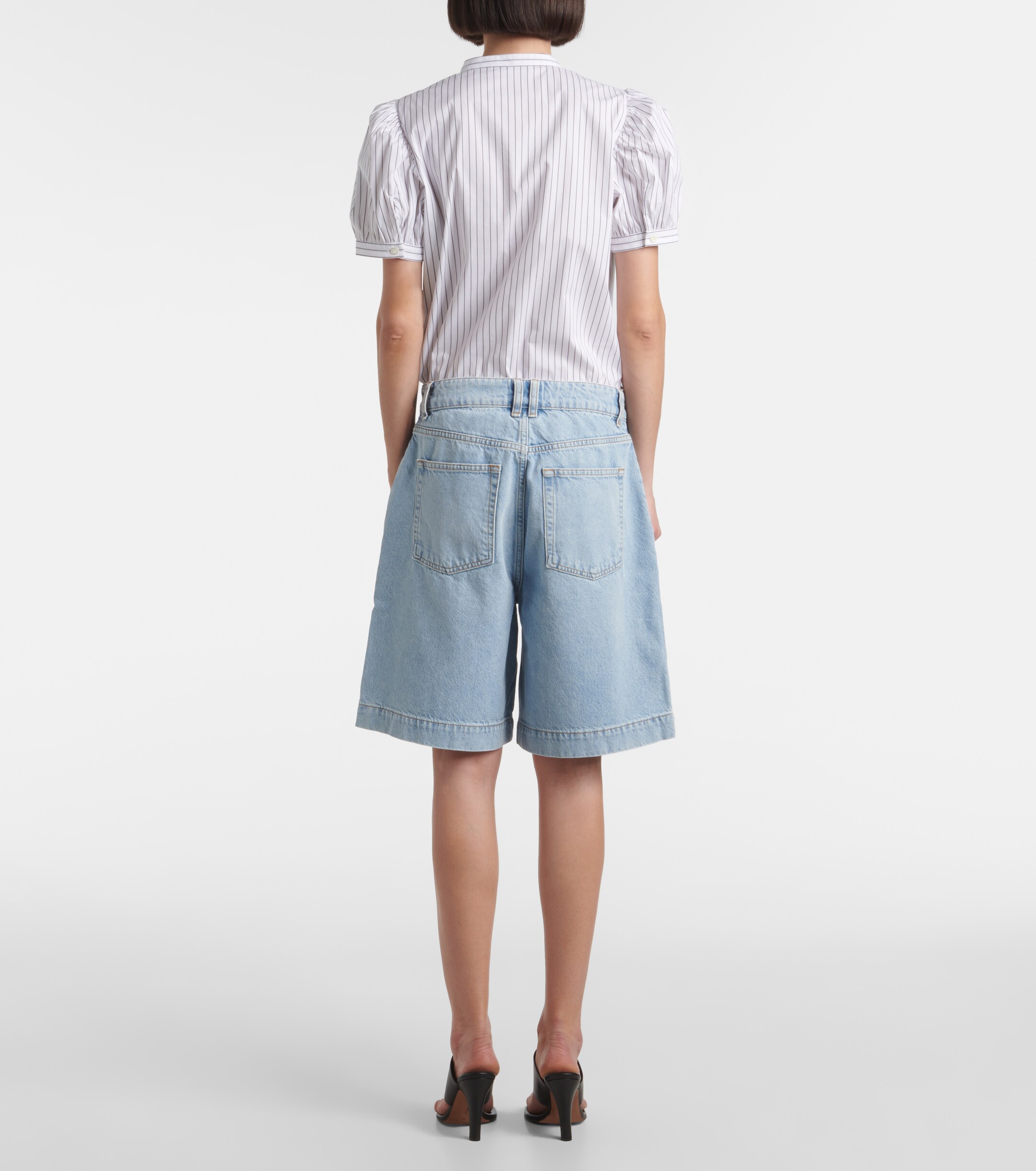 FRAME The Trouser Short denim Bermuda shorts
