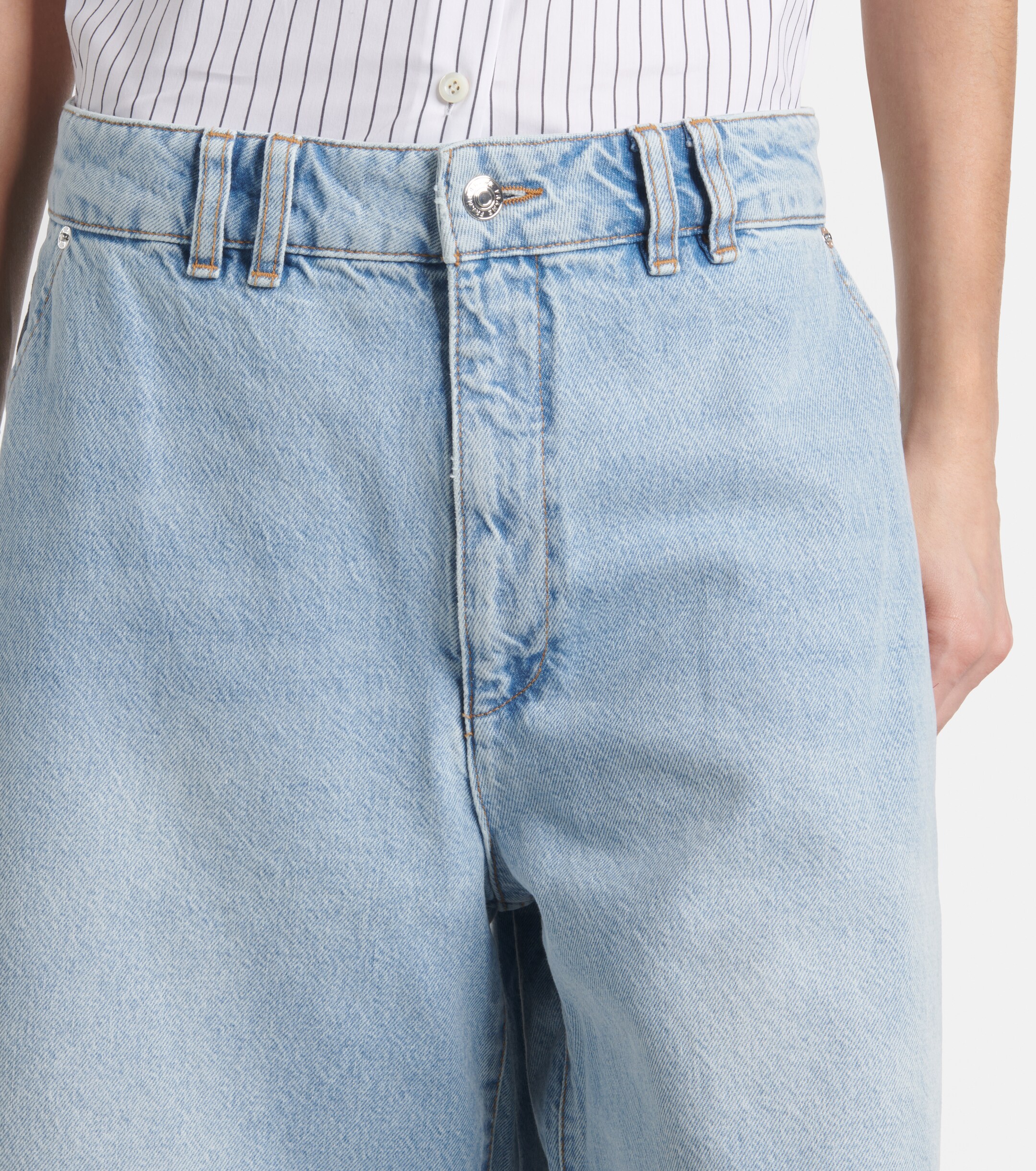 FRAME The Trouser Short denim Bermuda shorts
