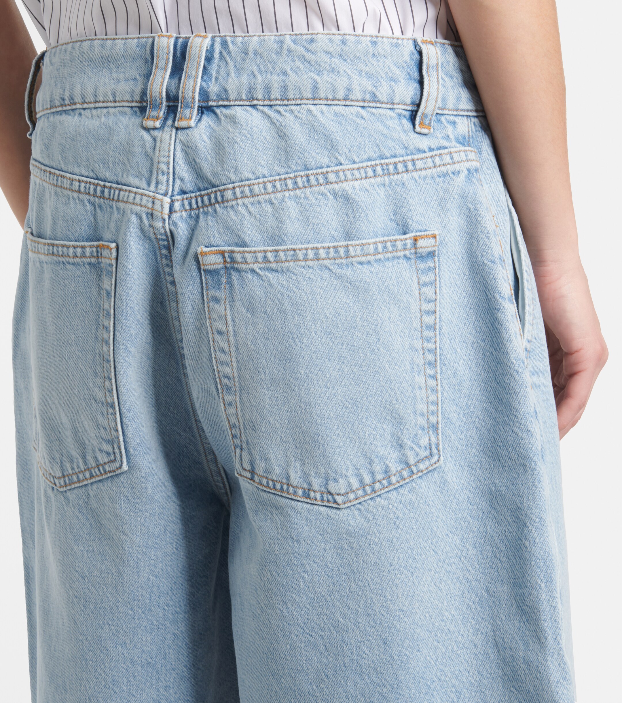 FRAME The Trouser Short denim Bermuda shorts