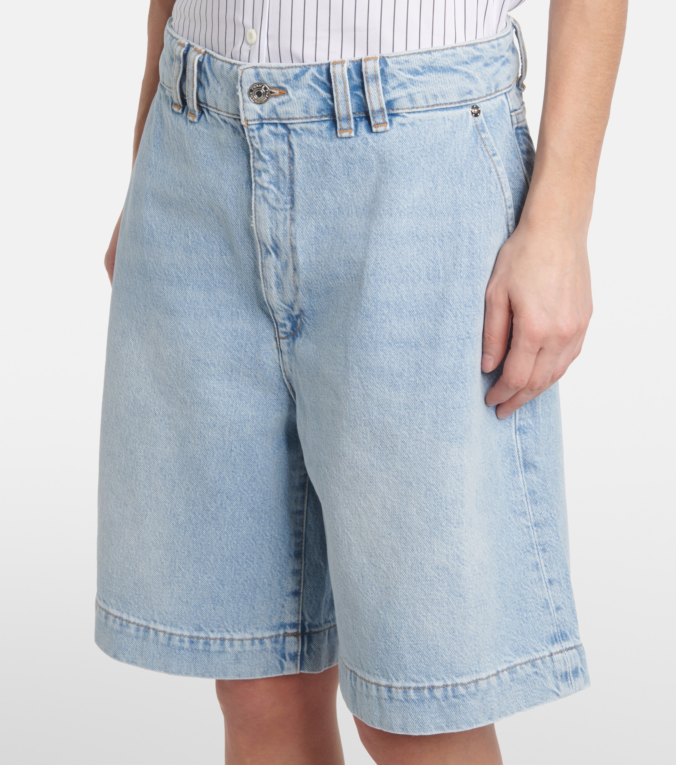 FRAME The Trouser Short denim Bermuda shorts
