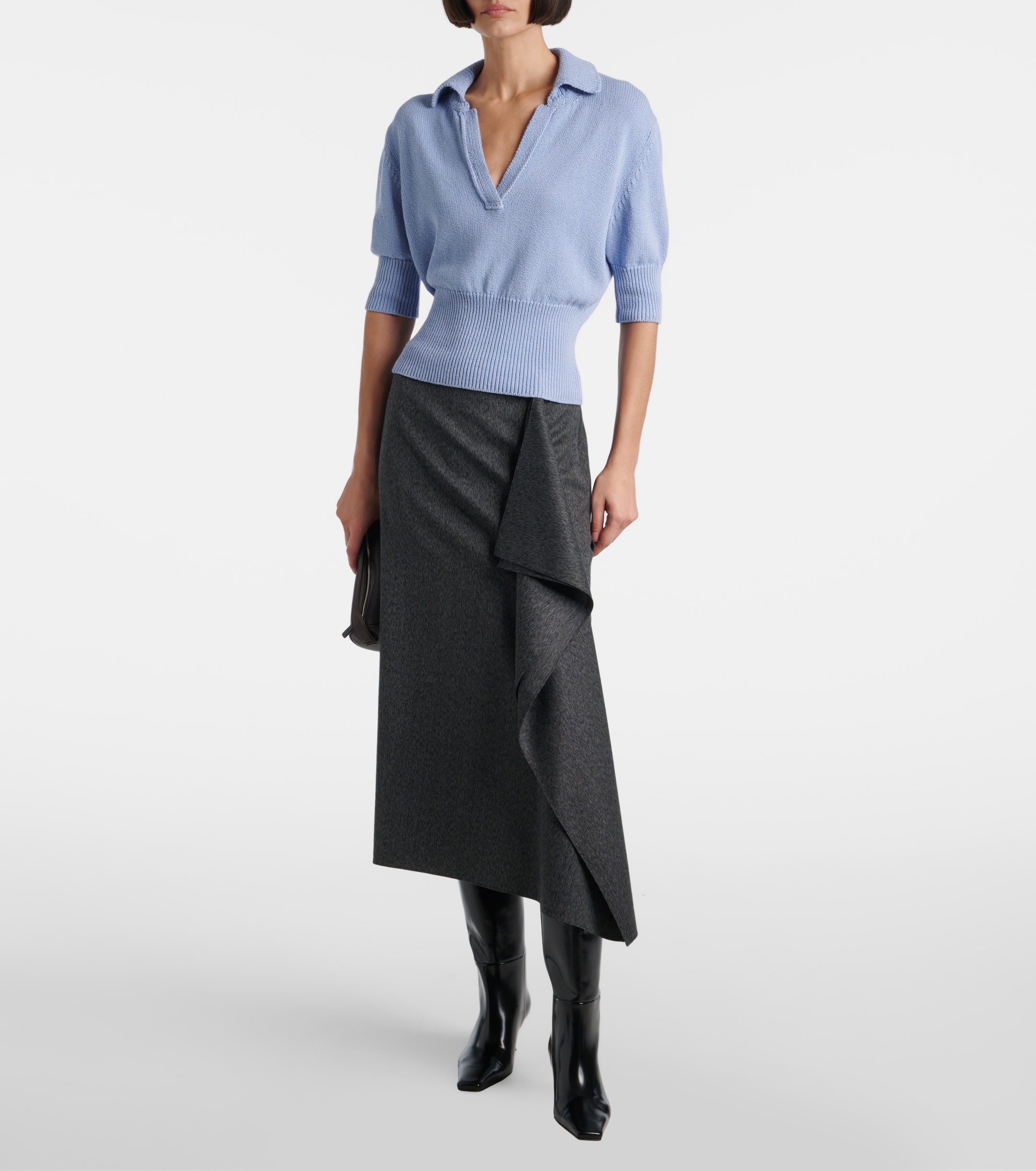 Proenza Schouler Amery draped midi skirt