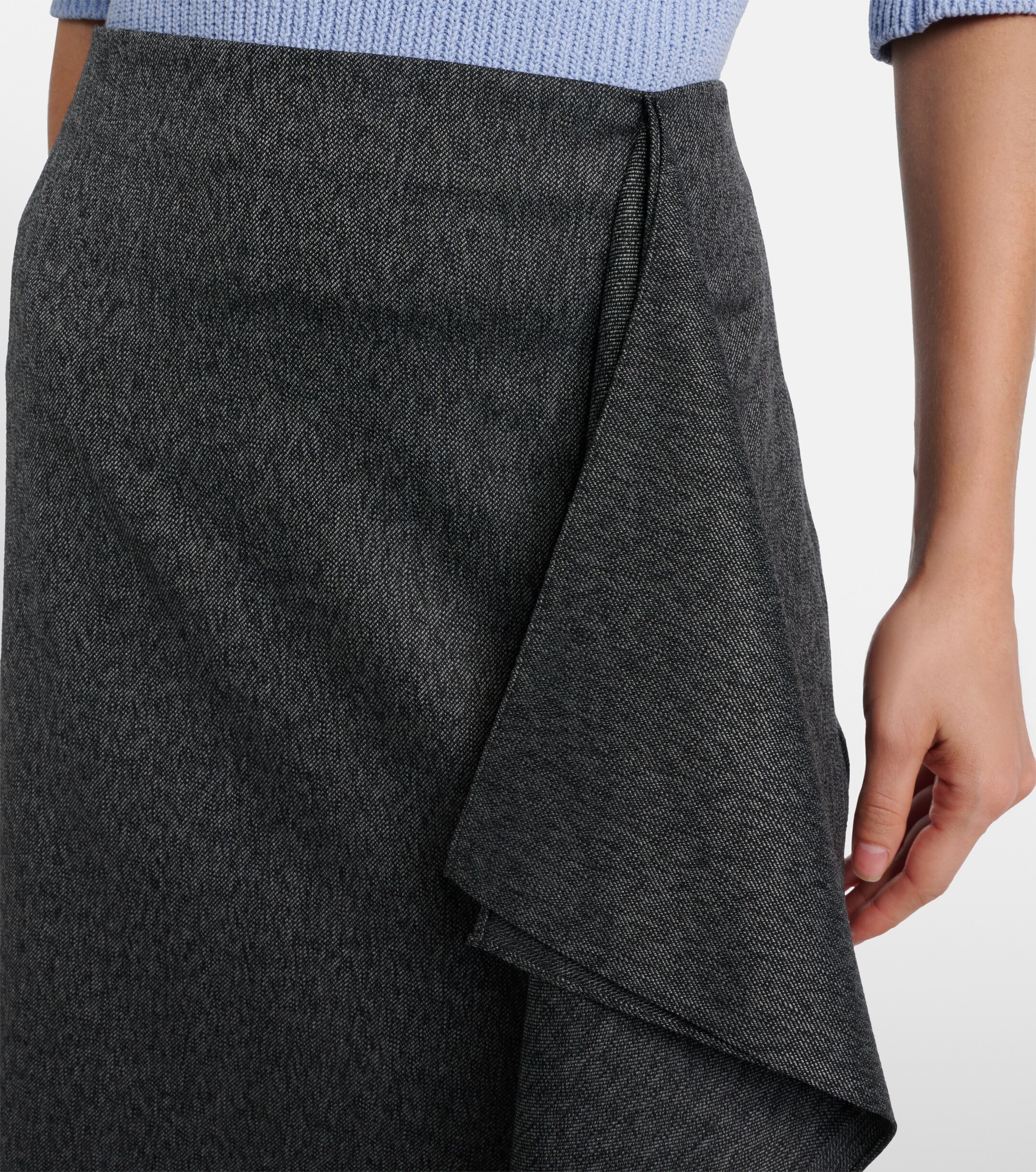 Proenza Schouler Amery draped midi skirt thumbnail