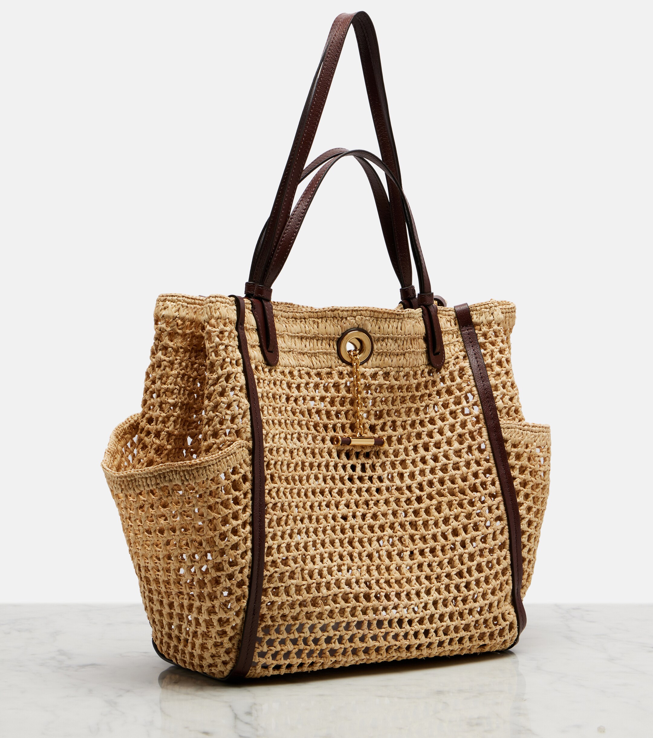 Chloé Chloé Iconic raffia shoulder bag