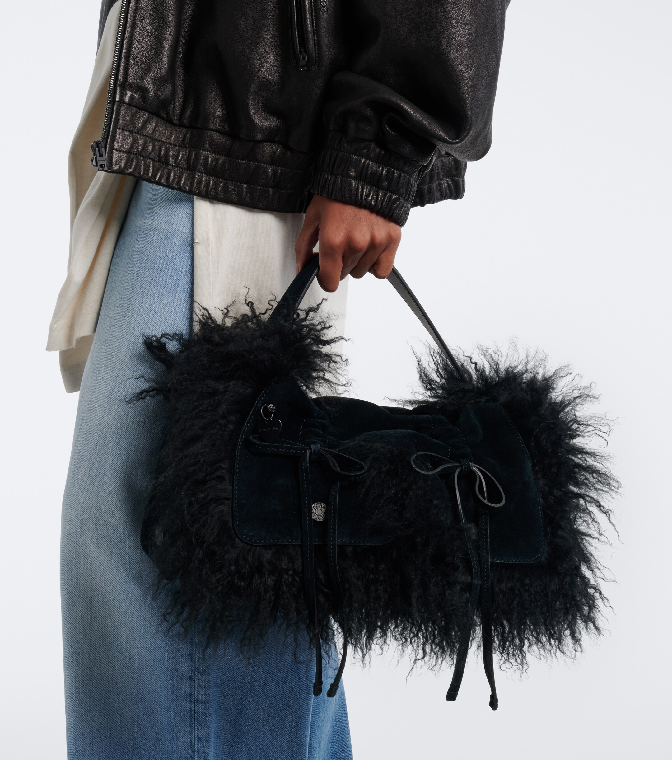 Acne Studios Acne Studios Multipocket suede shoulder bag